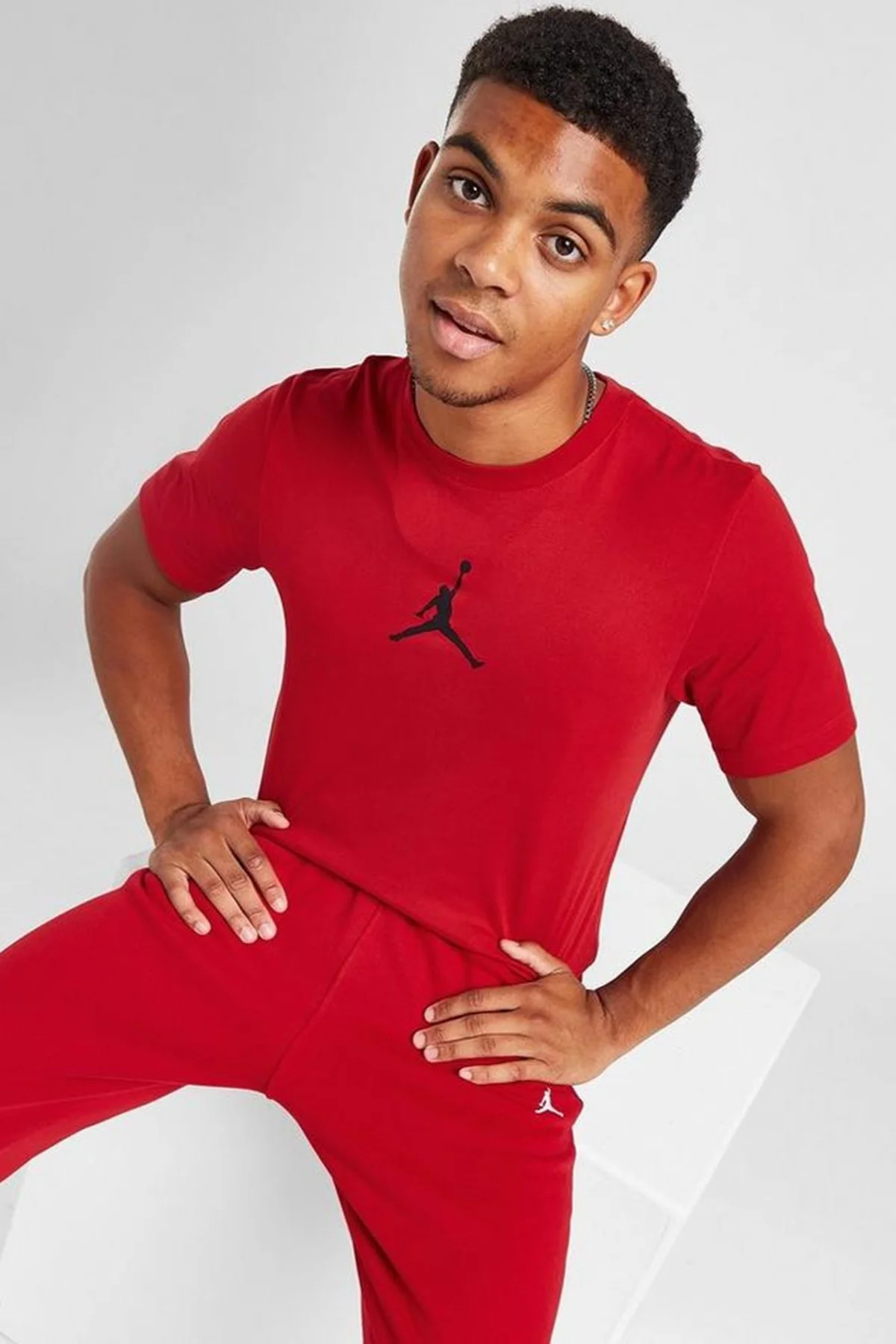 Nike Air Jordan NBA Jumpman Crew Mens Tee Grafik Baskılı Erkek Tişört Kırmızı Nike Air Jordan NBA Jumpman Crew Mens Tee Grafik Baskılı Erkek Tişört Kırmızı