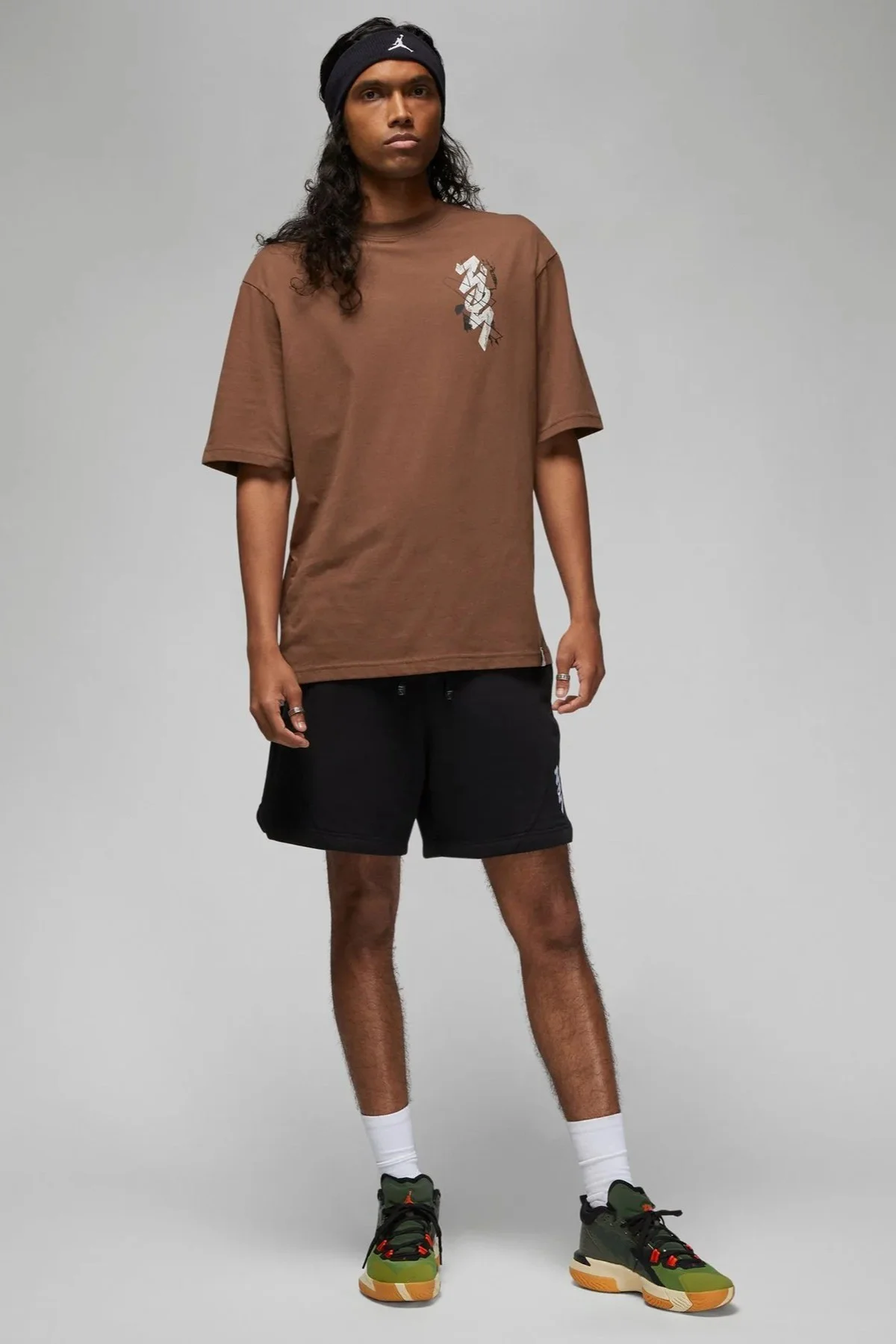Nike Air Jordan Zion Sneaker School Mens Tee Black Grafik Baskılı Erkek Tişört Kahverengi Fiyatı, Yorumları ve Özellikleri