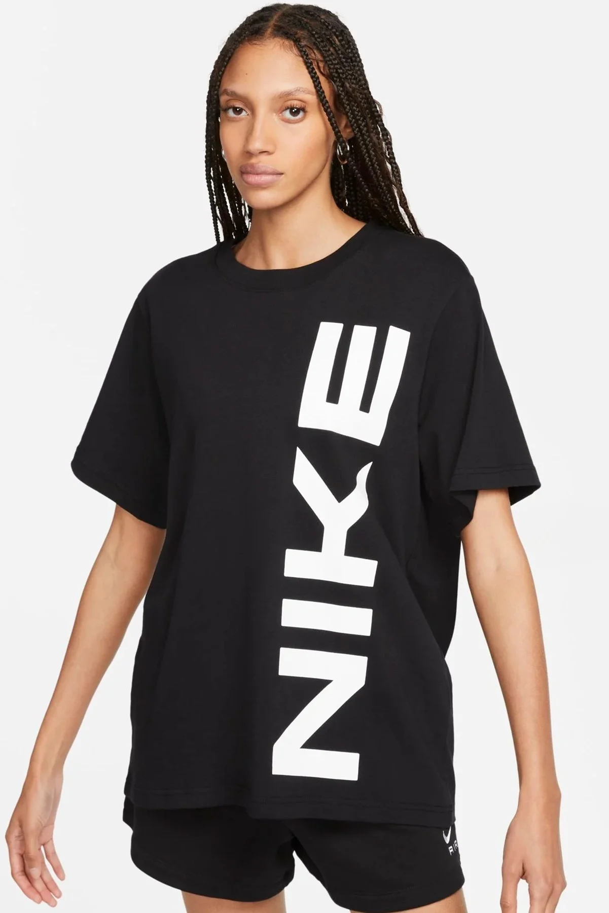 Nike Air Sportswear Tee Loose Fit Kadın Büyük Beden %100 Pamuk Tişört Siyah Fiyatı, Yorumları ve Özellikleri
