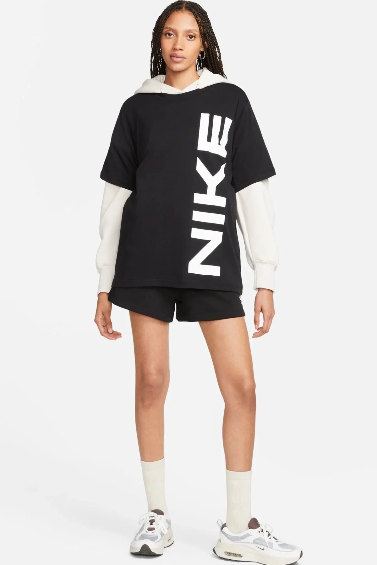 Nike Air Sportswear Tee Loose Fit Kadın Büyük Beden %100 Pamuk Tişört Siyah Fiyatı, Yorumları ve Özellikleri