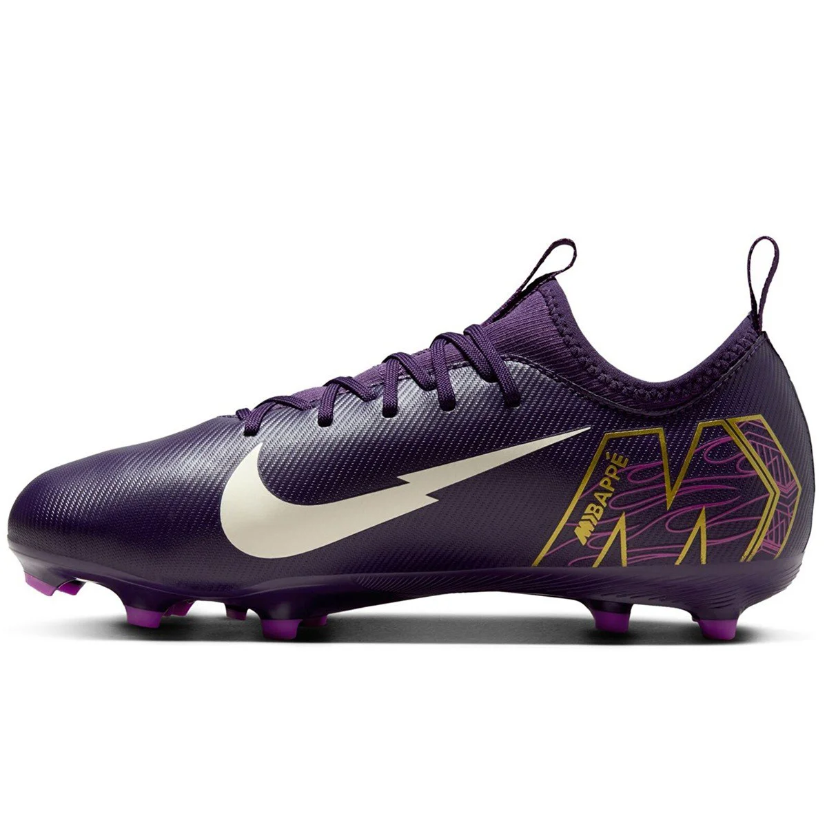 Nike Air Zoom Vapor 16 Academy Kylian Mbappe FG/MG Çocuk Çoklu Saha Kramponu Mor