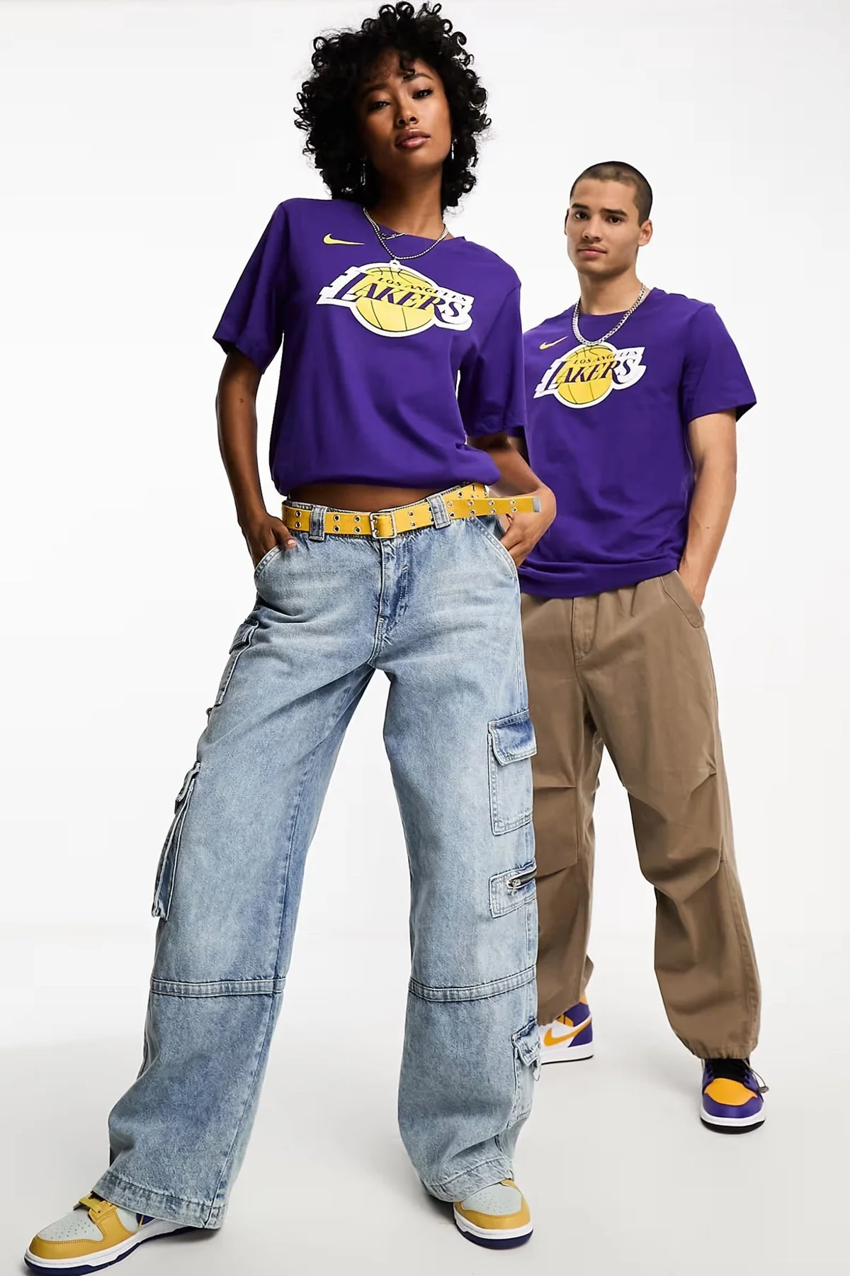 Nike Basketball NBA LA Lakers Unisex Team Logo Graphic T-shirt Unisex Pamuklu Tişört Mor Nike Basketball NBA LA Lakers Unisex Team Logo Graphic T-shirt Unisex Pamuklu Tişört Mor