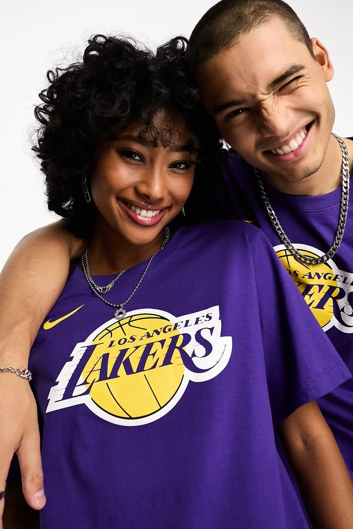 Nike Basketball NBA LA Lakers Unisex Team Logo Graphic T-shirt Unisex Pamuklu Tişört Mor Nike Basketball NBA LA Lakers Unisex Team Logo Graphic T-shirt Unisex Pamuklu Tişört Mor