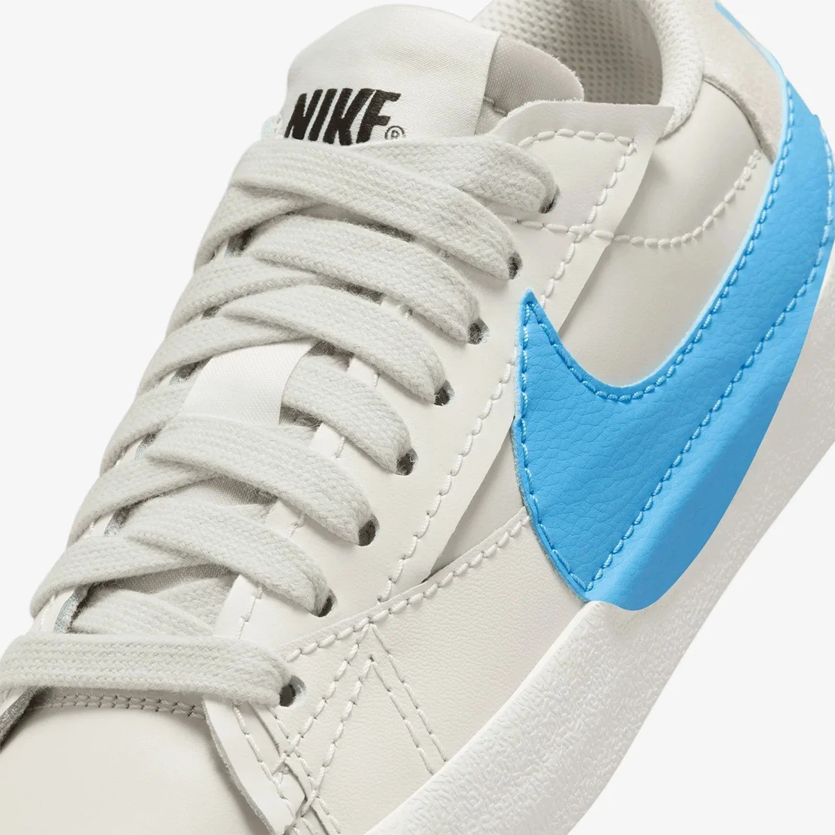 Nike Blazer Low '77 Jumbo Womens Leather Sneaker Hakiki Deri Günlük Spor Ayakkabı Bej