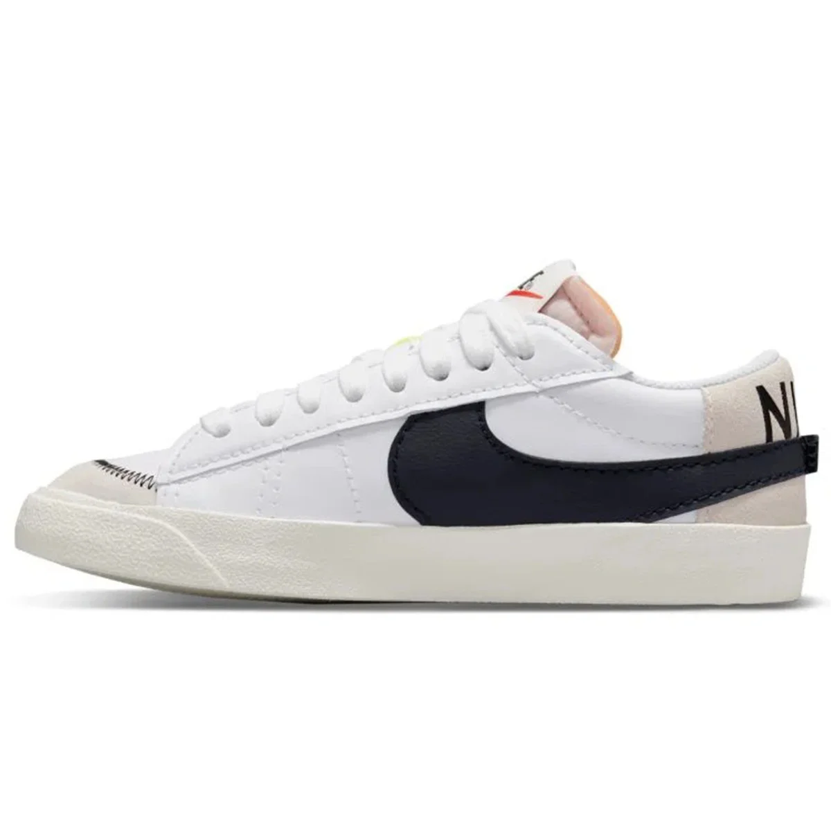 Nike Blazer Mid 77 Jumbo Leather Mens Sneaker White Hakiki Deri Erkek Günlük Spor Ayakkabı Beyaz