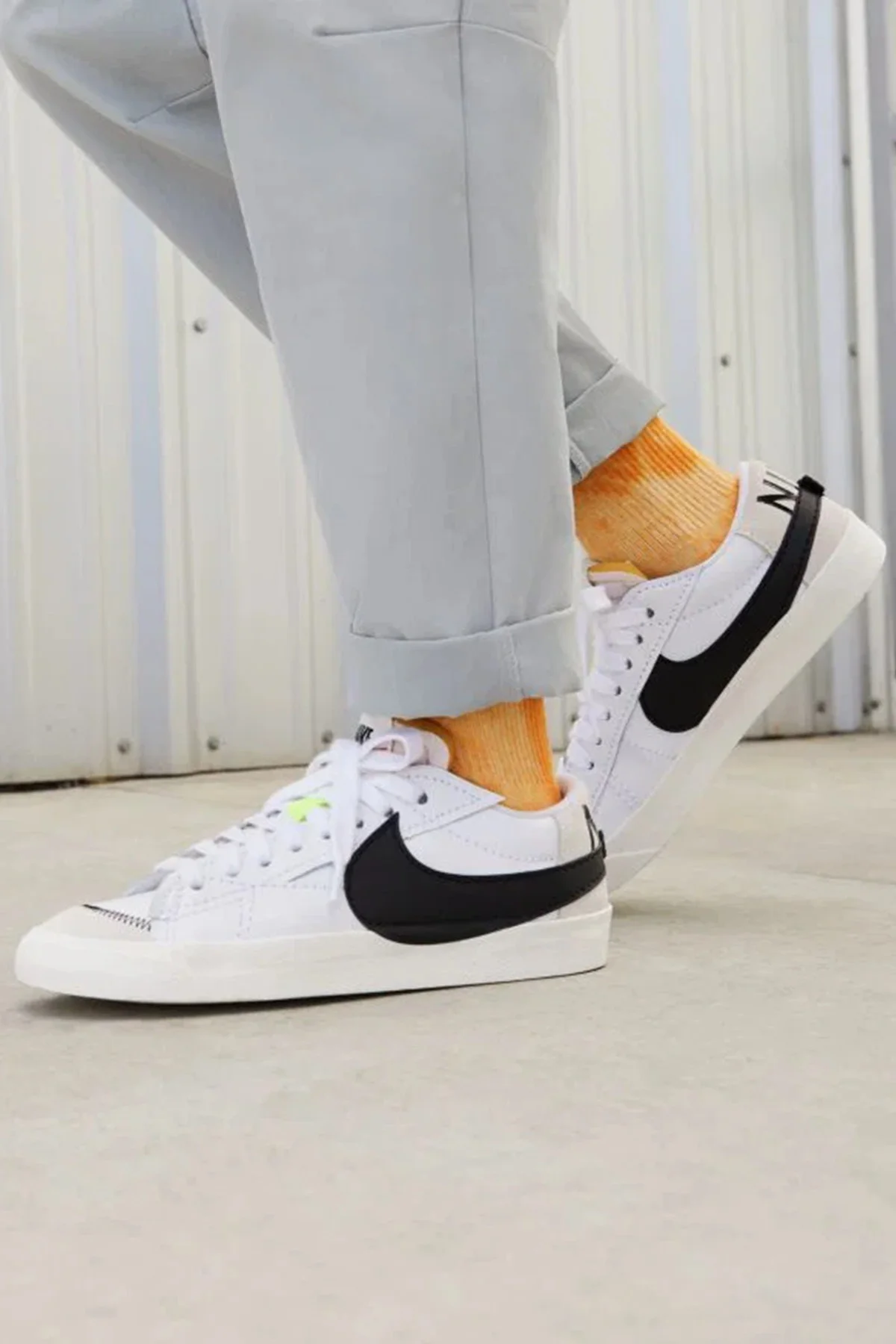 Nike Blazer Mid 77 Jumbo Leather Mens Sneaker White Hakiki Deri Erkek Günlük Spor Ayakkabı Beyaz