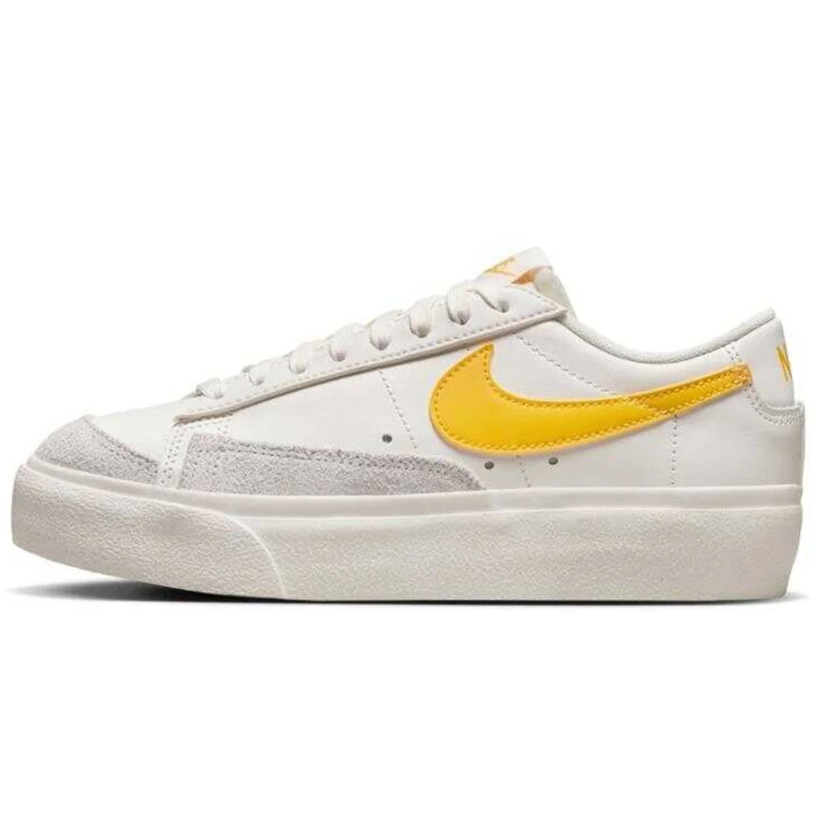 Nike Blazer Platform Leather Unisex Sneaker Hakiki Deri Beyaz-Sarı Günlük Spor Ayakkabı 3cm Fiyatı, Yorumları ve Özellikleri