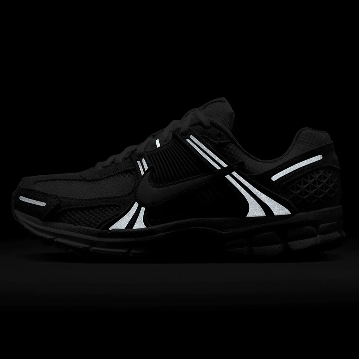 Nike Bowerman Zoom Vomero 5 Leather Womens Sneaker Hakiki Deri Reflektörlü Kadın Günlük Spor Ayakkabı Gri