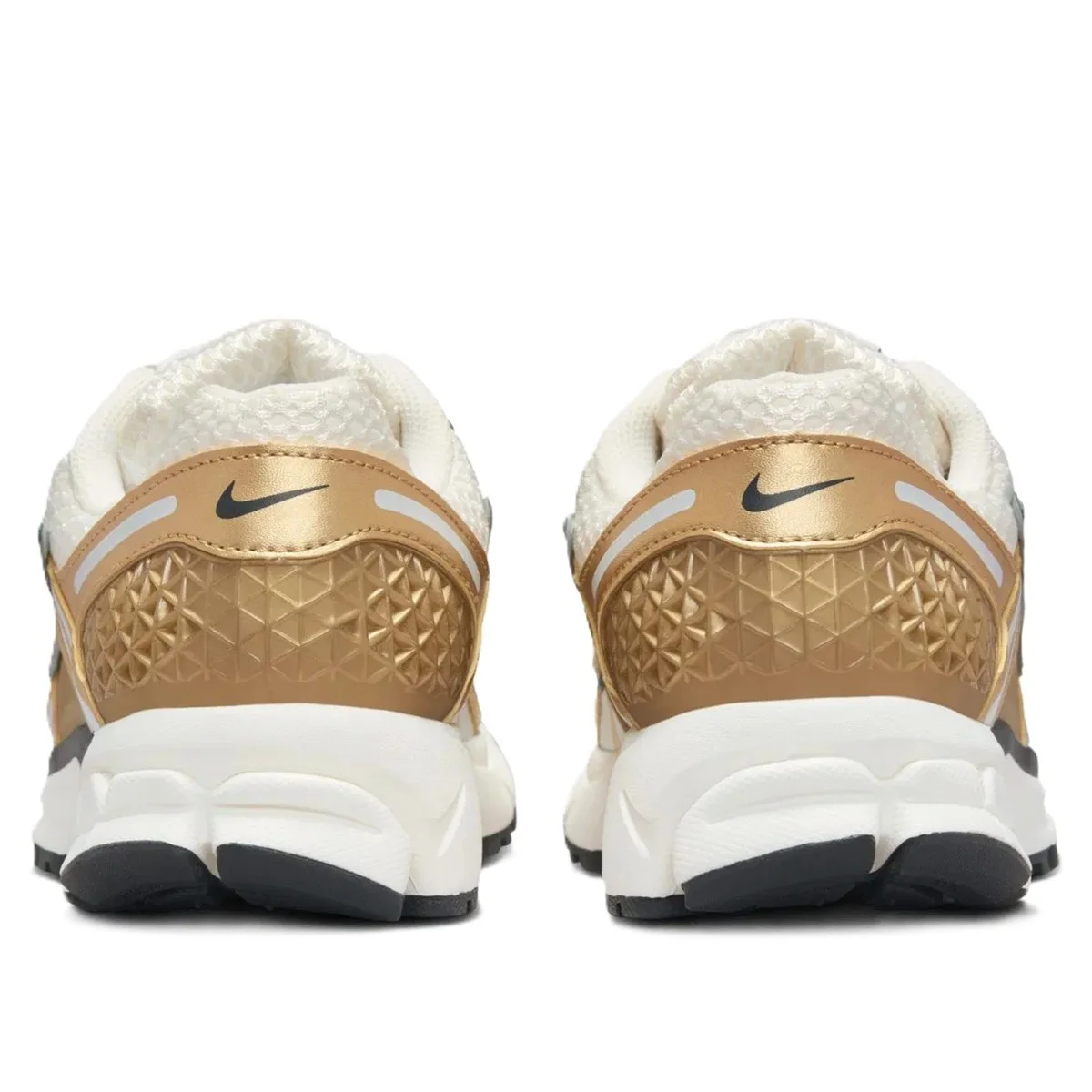 Nike Bowerman Zoom Vomero 5 Metallic Gold Leather Sneaker Hakiki Deri Kadın Günlük Spor Ayakkabı Beyaz Sarı