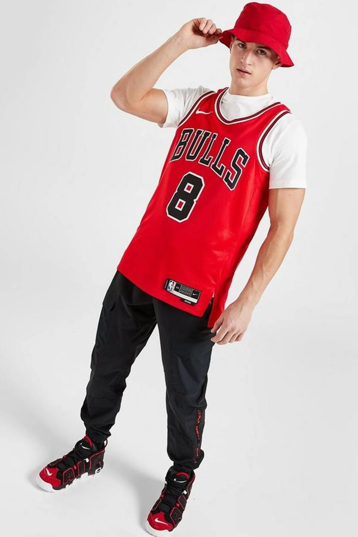 Nike Chicago Bulls Dri-Fit Swingman NBA Basketball Jersey LAVINE Erkek Basketbol Forması Kırmızı