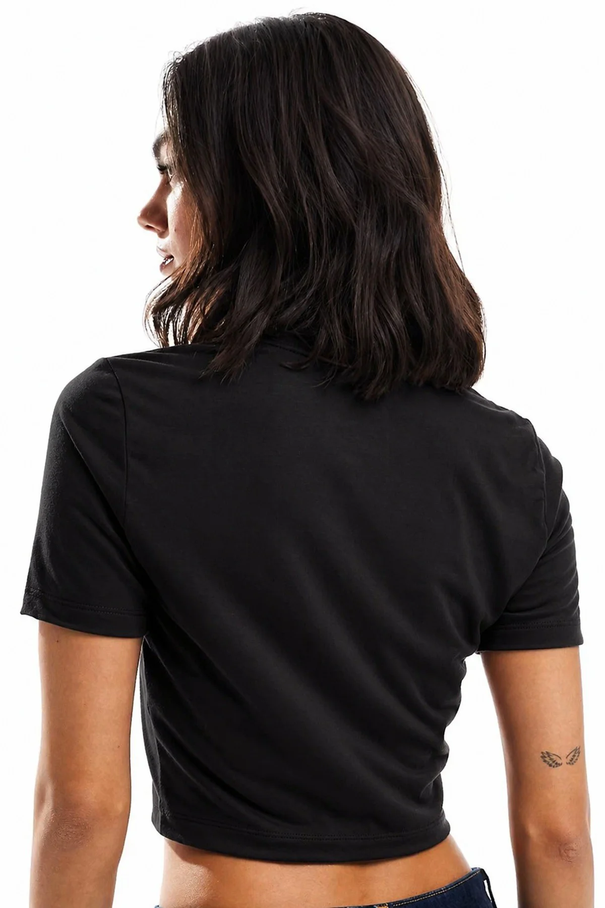 Nike Chill Knit Crop Womens Slim Fit T-shirt Kadın Kısa Dar Kesim Tişört Siyah