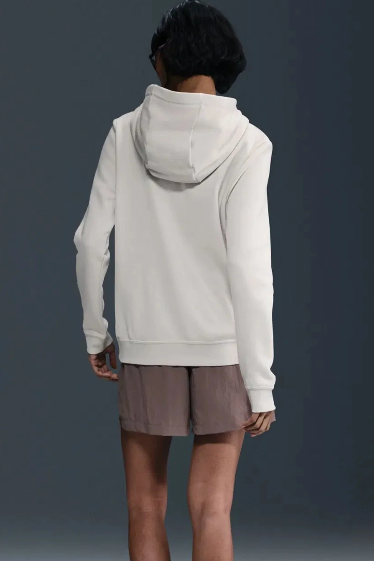 Nike Club Fleece GX Hoodie Women Sweatshirt Kapüşonlu Kadın Kazak Kirli Beyaz
