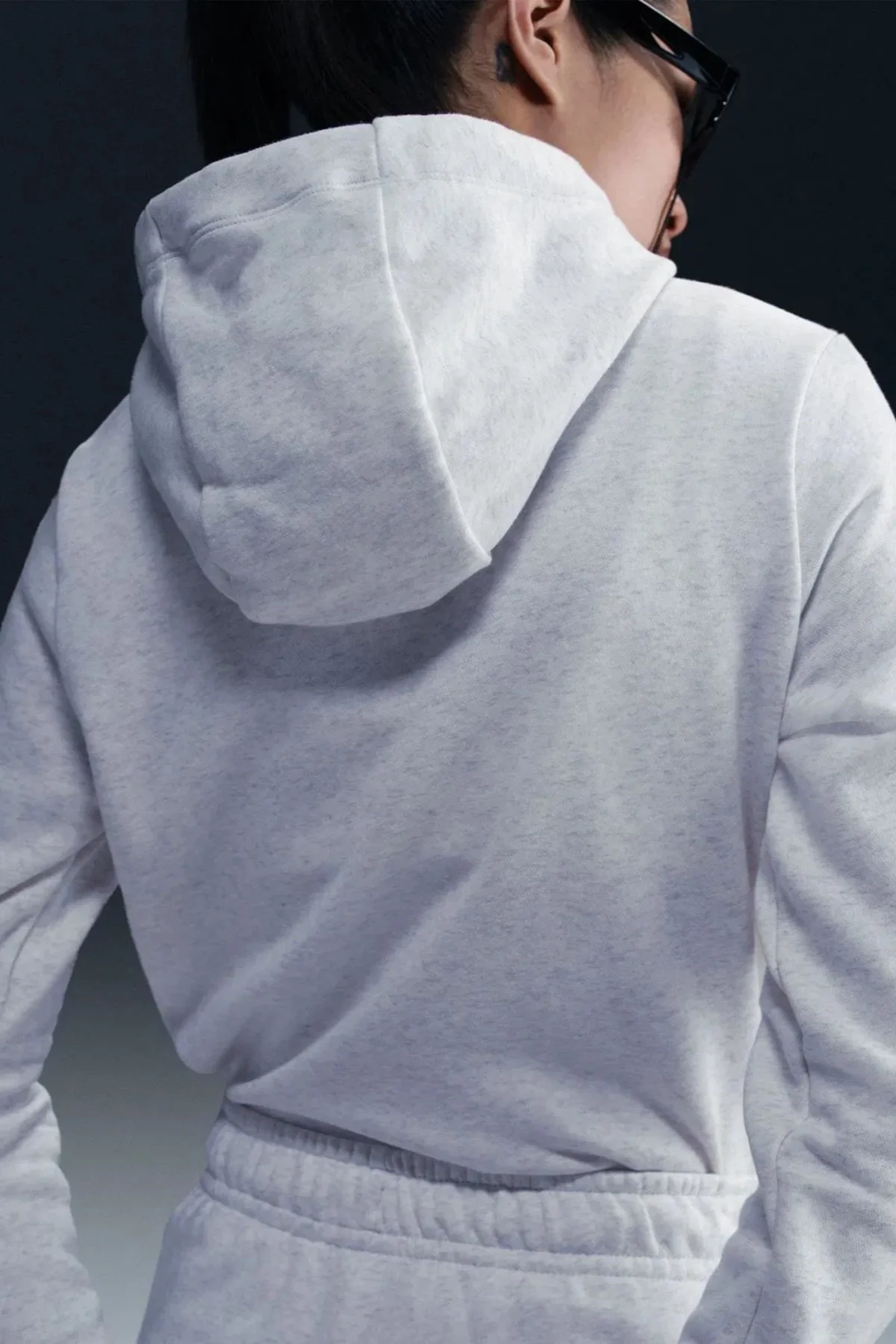Nike Club Fleece GX Hoodie Women Sweatshirt Kapüşonlu Kadın Kazak Kirli Beyaz