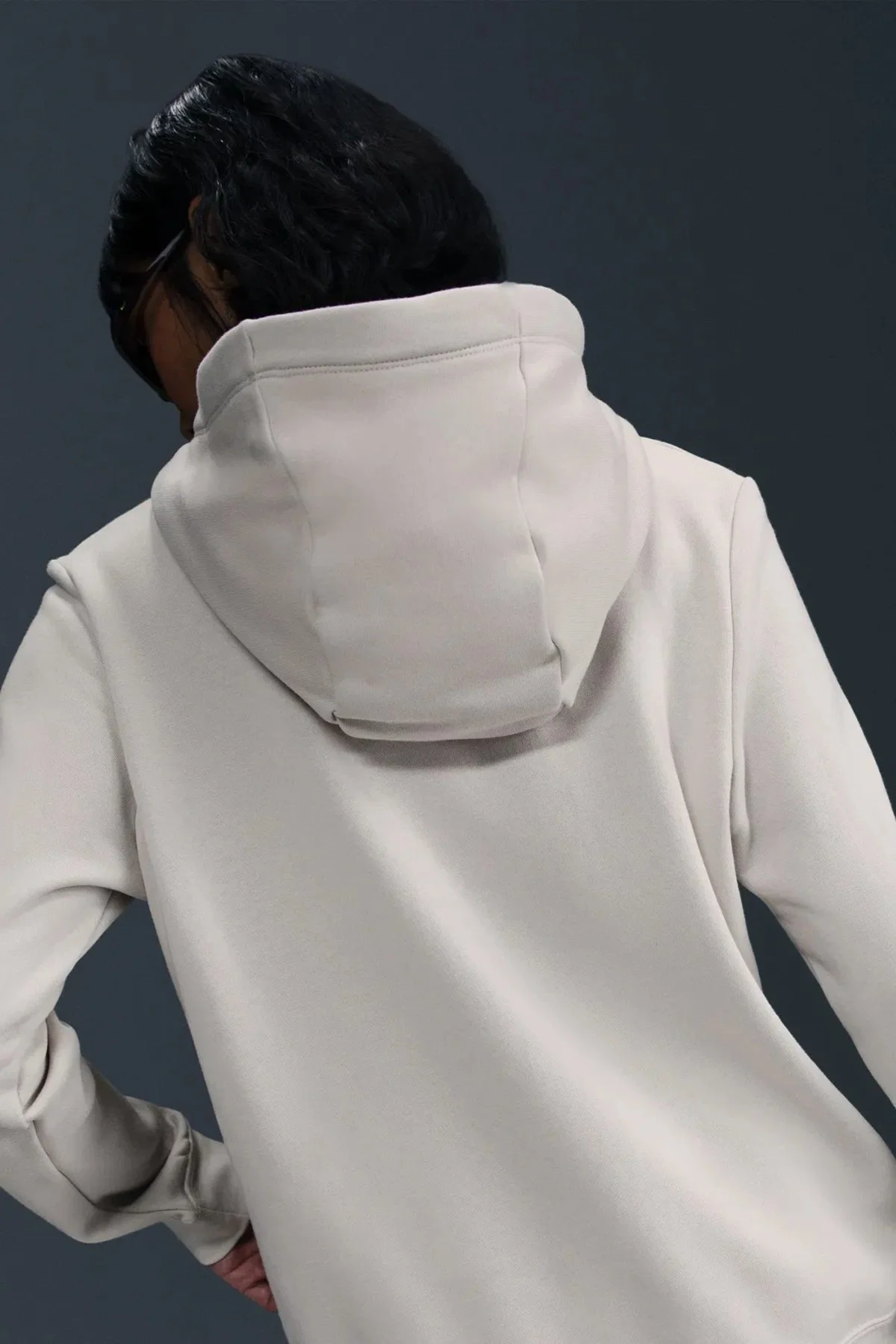 Nike Club Fleece GX Hoodie Women Sweatshirt Kapüşonlu Kadın Kazak Kirli Beyaz