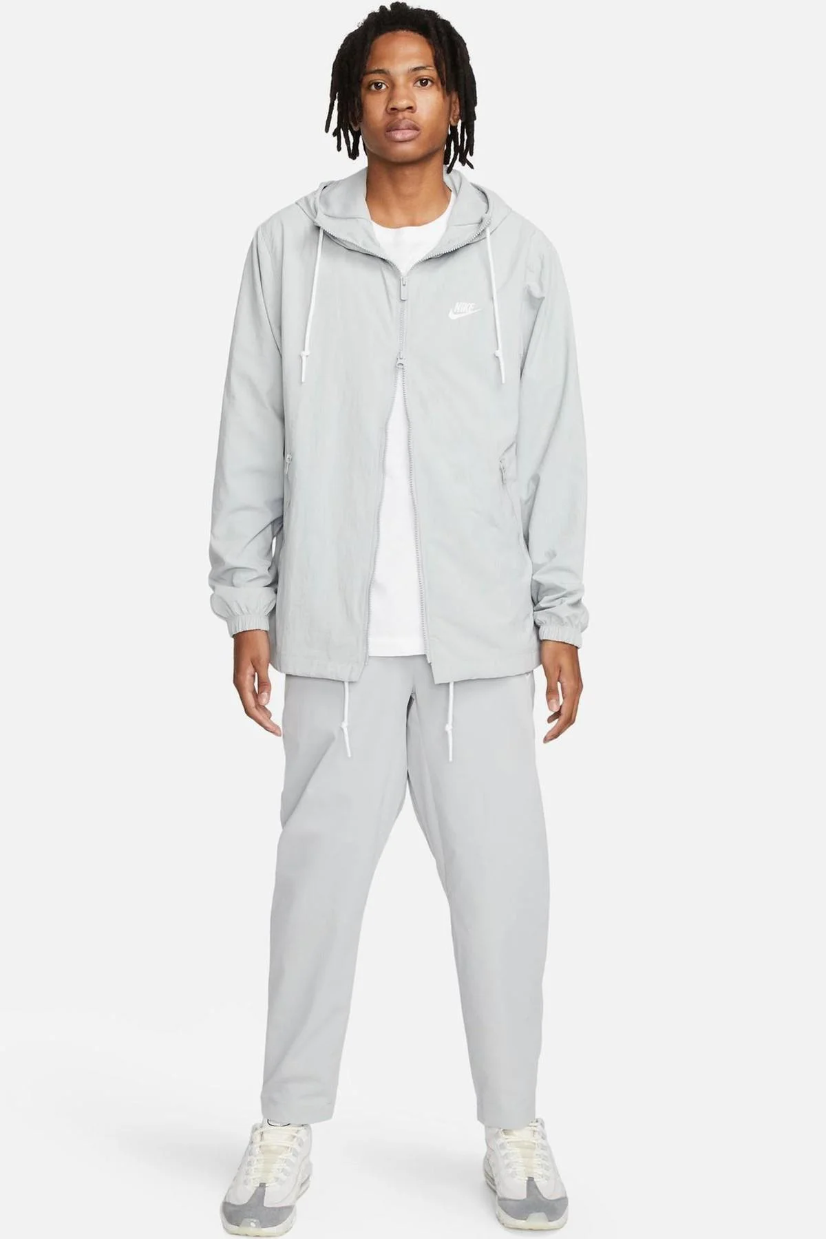 Nike Club Woven Men's Full Zip Jacket Erkek Dokuma Spor Ceket Gri