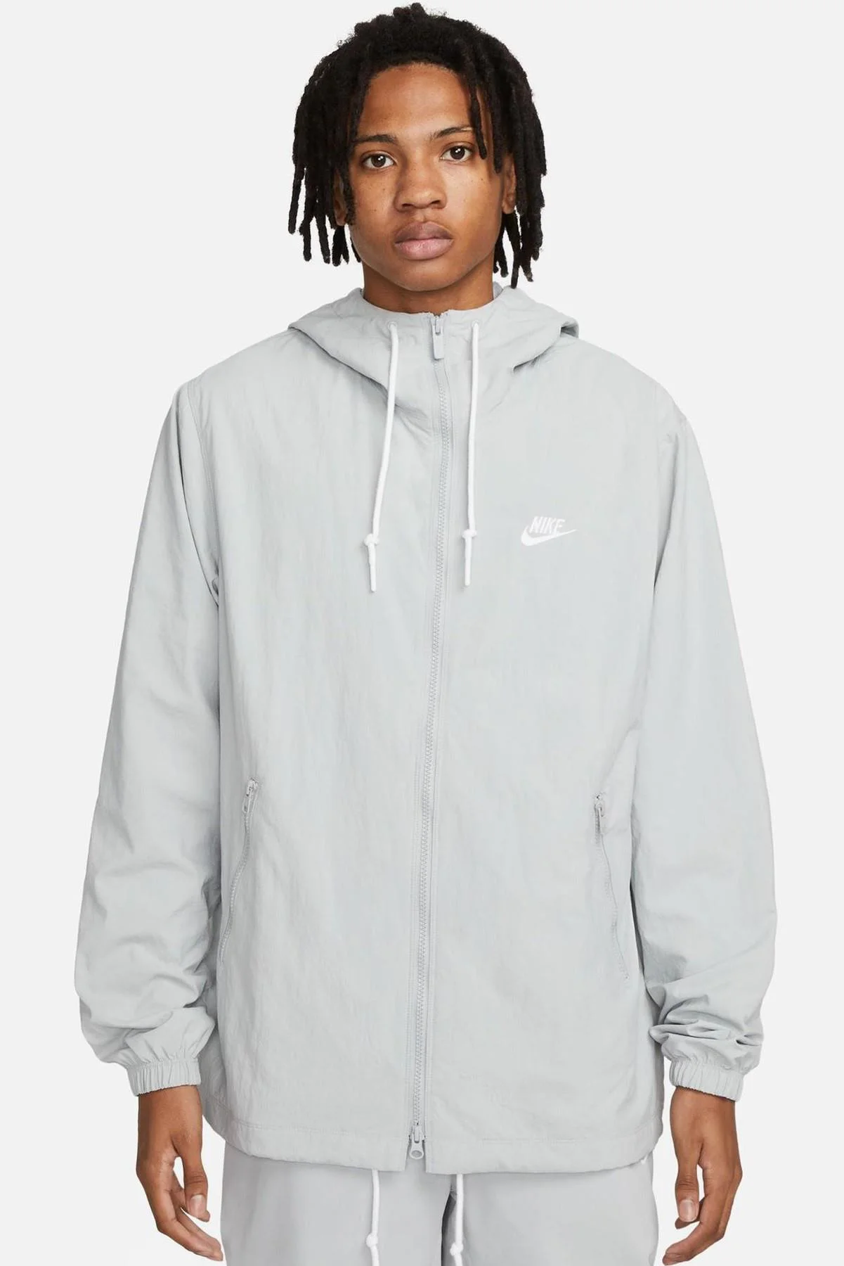 Nike Club Woven Men's Full Zip Jacket Erkek Dokuma Spor Ceket Gri
