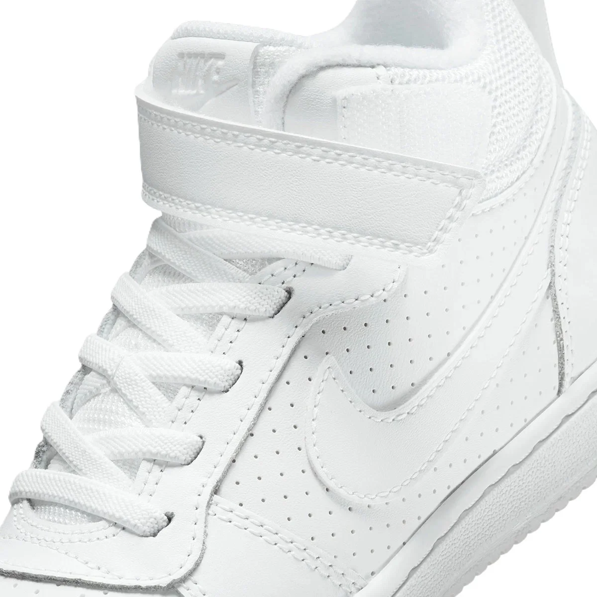 Nike Court Borough Mid  Leather Sneaker Hakiki Deri Bilekli  Lastik ipli Bantlı Unisex Spor Ayakkabı Beyaz