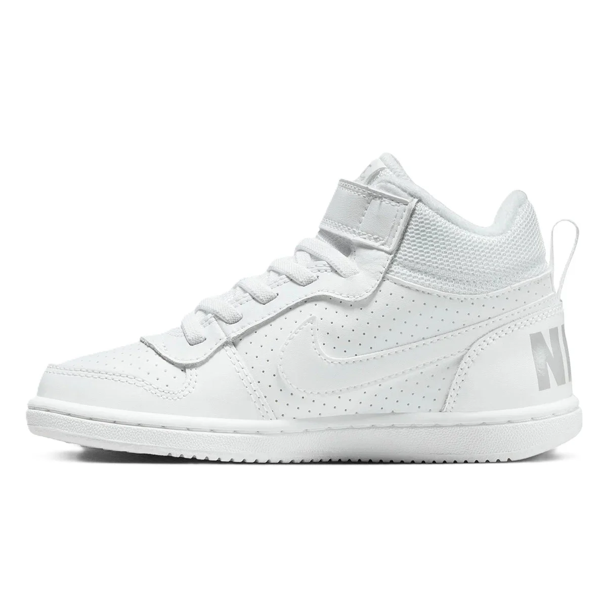 Nike Court Borough Mid  Leather Sneaker Hakiki Deri Bilekli  Lastik ipli Bantlı Unisex Spor Ayakkabı Beyaz