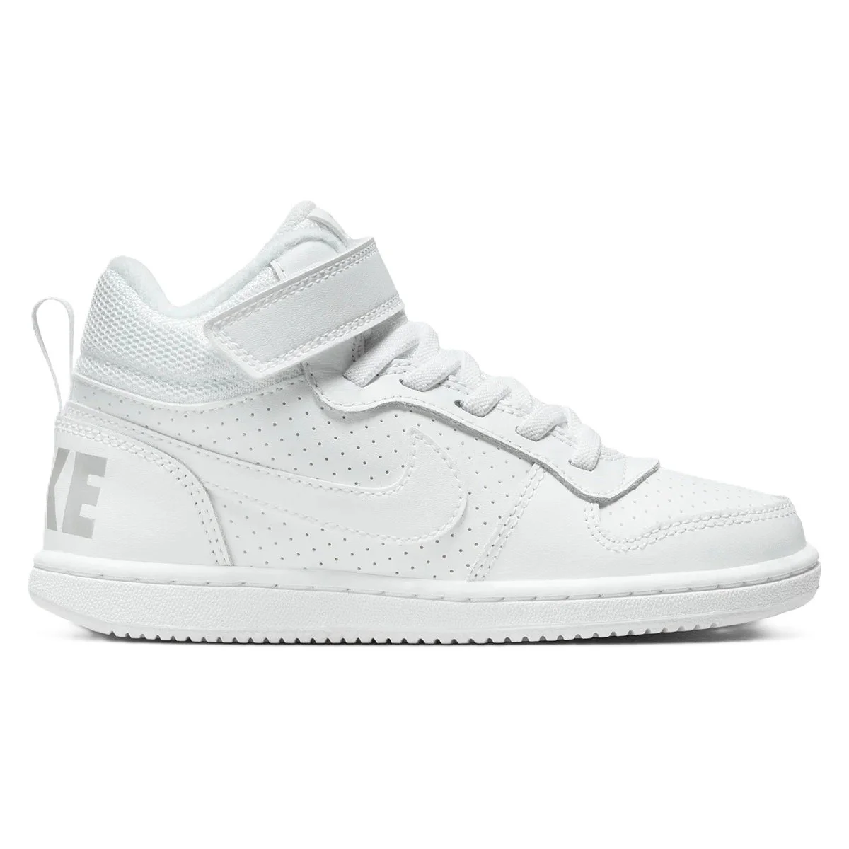 Nike Court Borough Mid  Leather Sneaker Hakiki Deri Bilekli  Lastik ipli Bantlı Unisex Spor Ayakkabı Beyaz