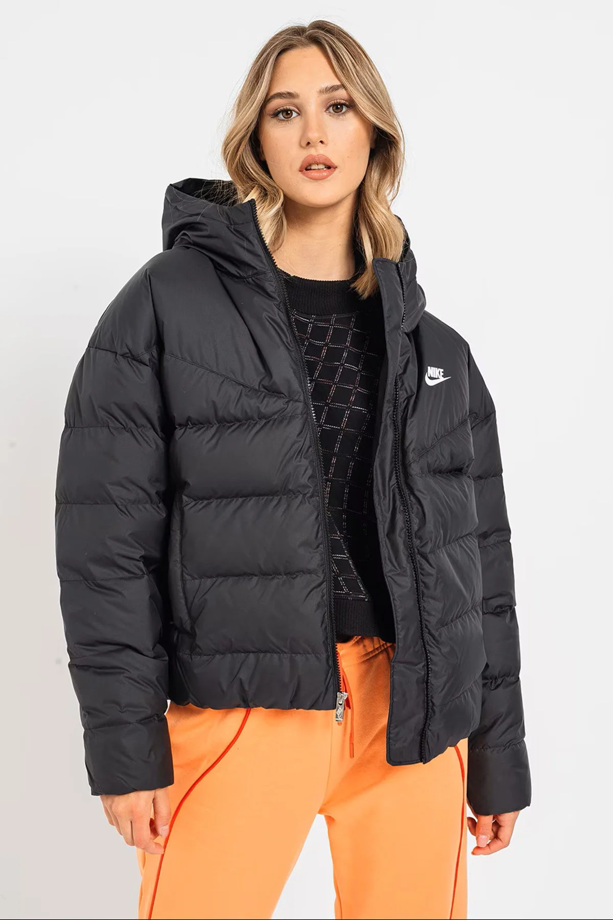 Nike Down Fill Storm Fit Loose Fit Womens Winter Jacket Black Loose Fit Kapişonlu Kaz Tüyü Kadın Şişme Mont Siyah Nike Down Fill Storm Fit Loose Fit Womens Winter Jacket Black Loose Fit Kapişonlu Kaz Tüyü Kadın Şişme Mont Siyah