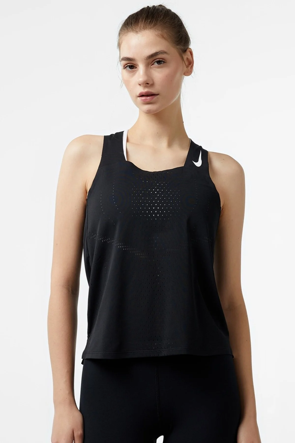Nike Dri Fit ADV Aeroswift Singlet Womens Tank Kadın Reflektörlü Koşu Antreman Atleti Siyah Fiyatı, Yorumları ve Özellikleri