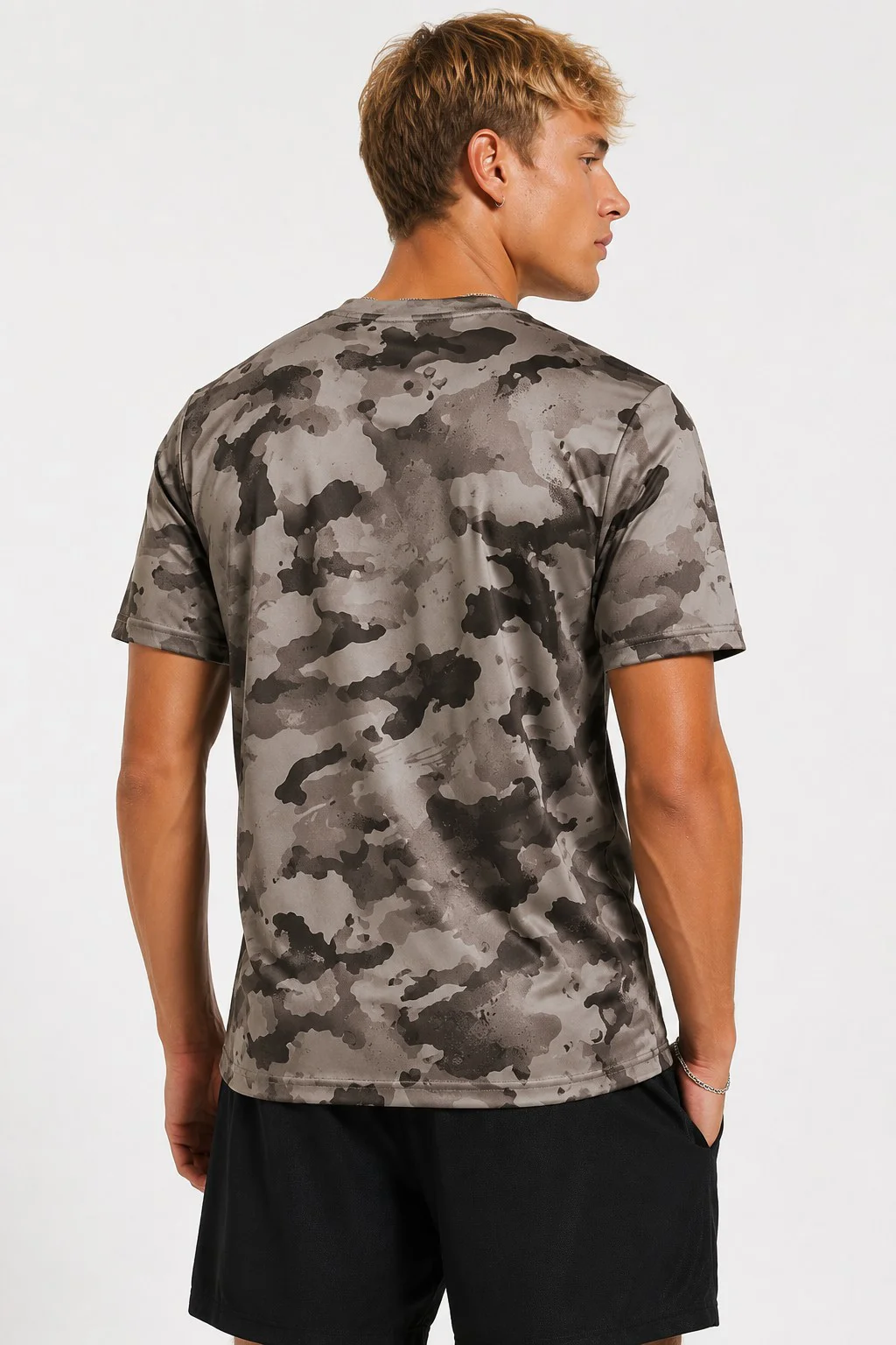 Nike Dri Fit Camo Training Mens T-shirt Kamuflaj Desenli Erkek Tişört Bej Fiyatı, Yorumları ve Özellikleri