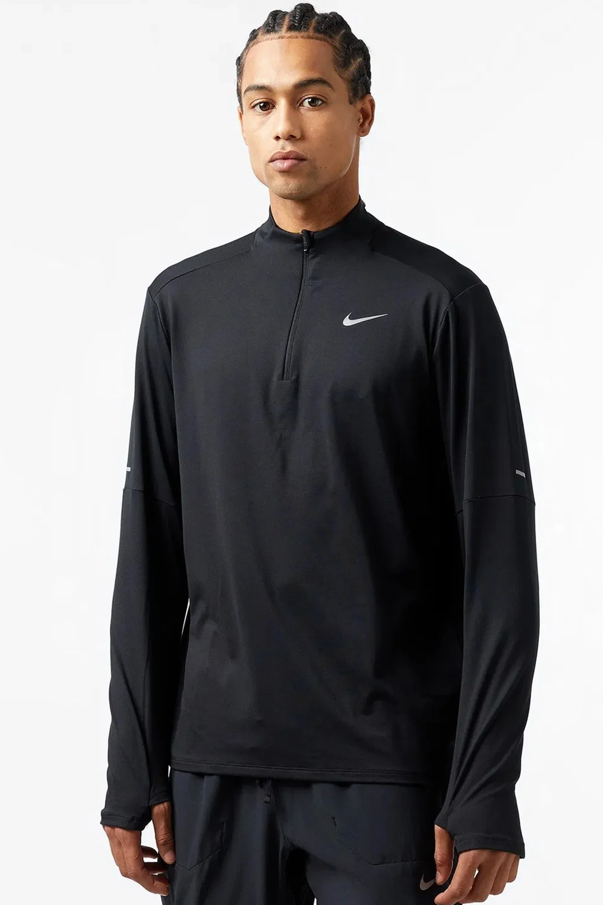 Nike Dri Fit  Element 1/2-zip Running Top Men's Sweatshirt Erkek Reflektörlü Koşu Sweastshirt Siyah Fiyatı, Yorumları ve Özellikleri