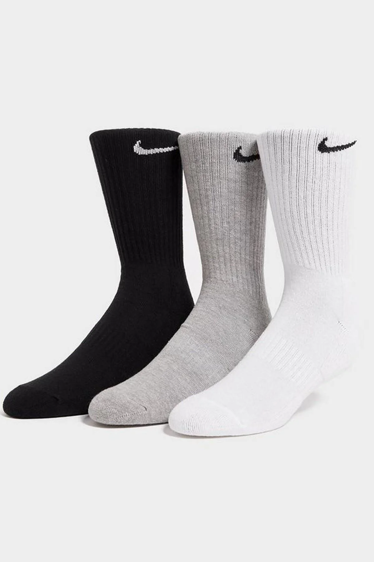 Nike Dri Fit Everyday Cotton Cushioned Crew 3 Pr Siyah Unisex Çorap 3 Çift Beyaz-Gri-Siyah Fiyatı, Yorumları ve Özellikleri