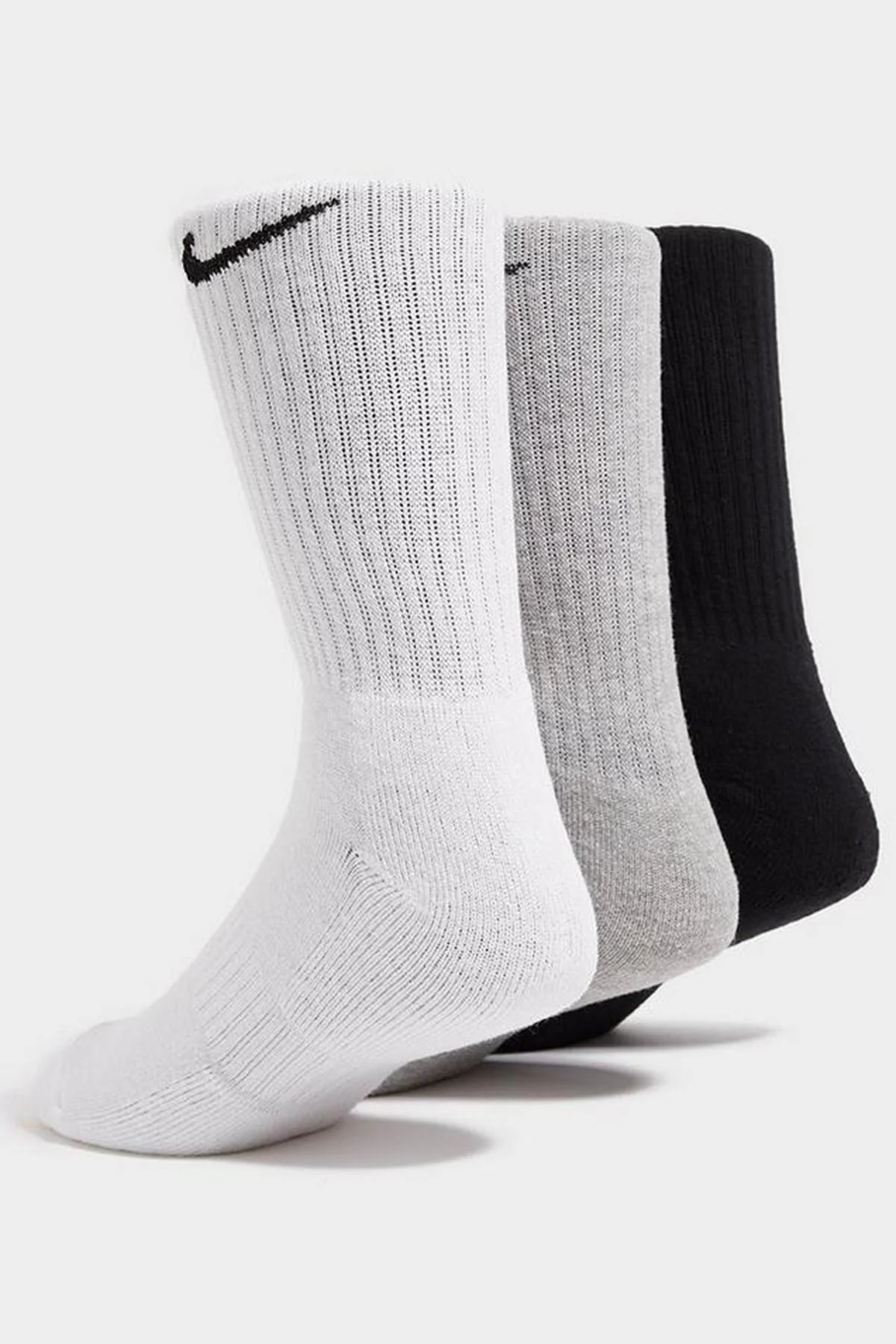 Nike Dri Fit Everyday Cotton Cushioned Crew 3 Pr Siyah Unisex Çorap 3 Çift Beyaz-Gri-Siyah Fiyatı, Yorumları ve Özellikleri