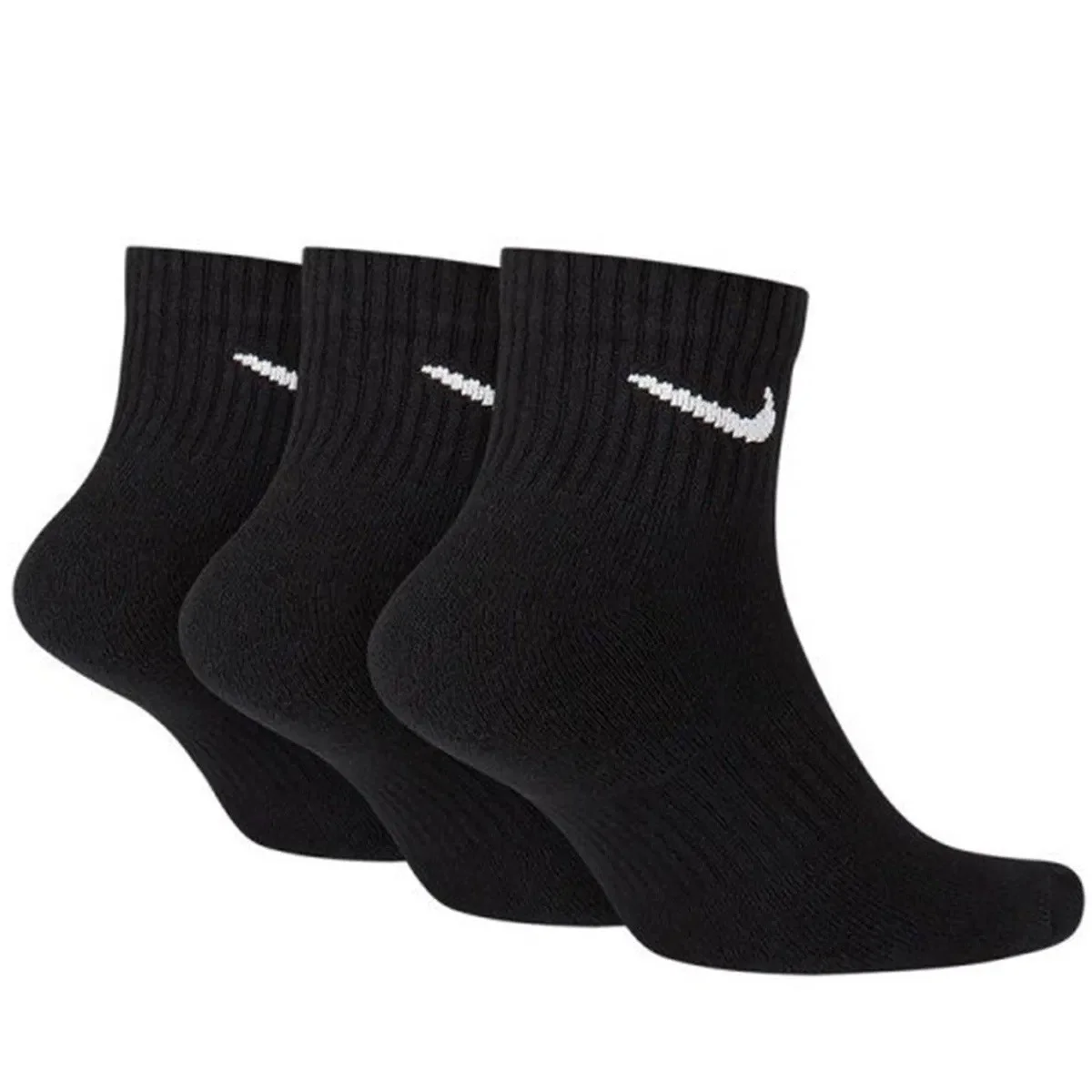 Nike Dri Fit Everyday Cotton Cushioned Ankle Scok Unisex 3Lü Çorap Siyah