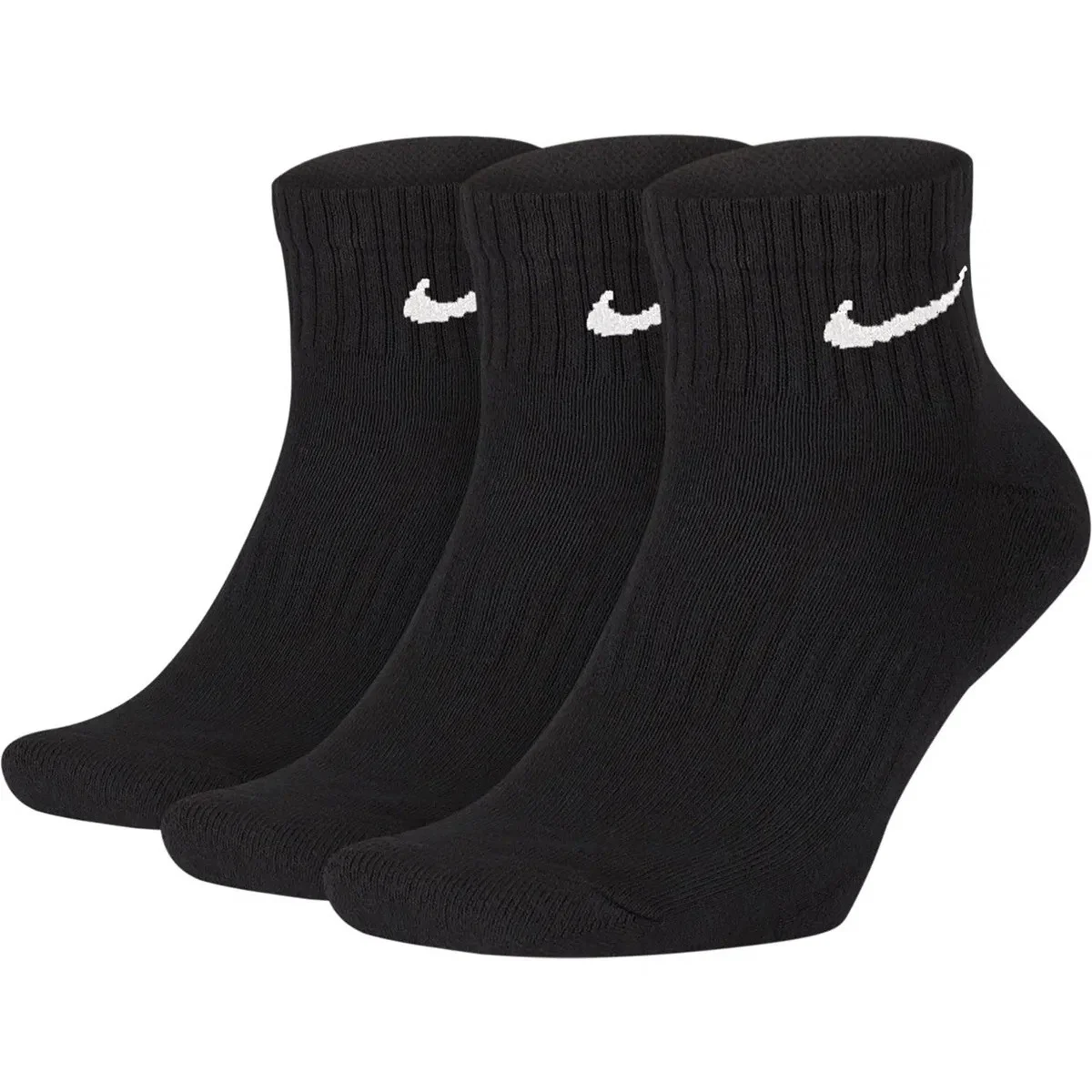 Nike Dri Fit Everyday Cotton Cushioned Ankle Scok Unisex 3Lü Çorap Siyah