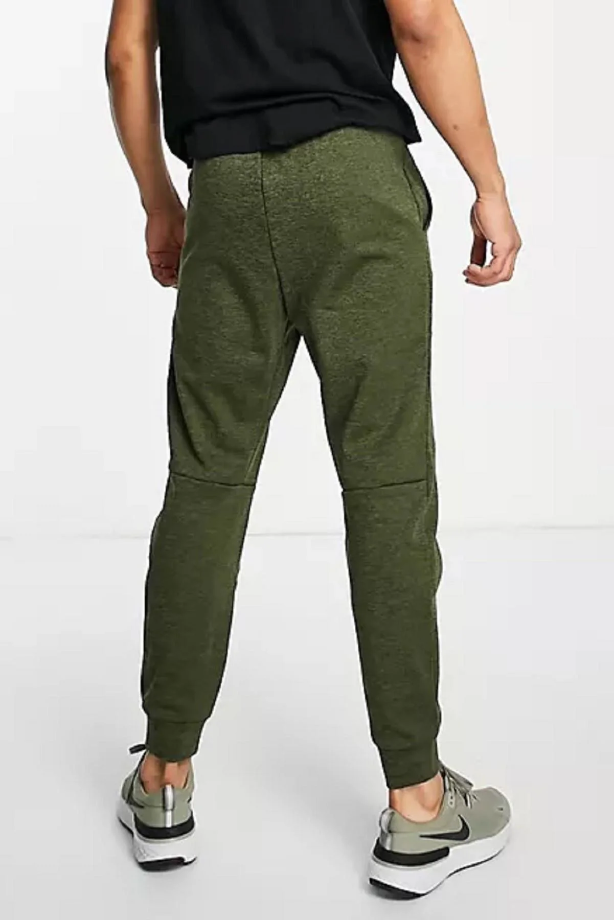 Nike Dri Fit Fleece Tapared Running Konik Yeşil Eşofman Altı