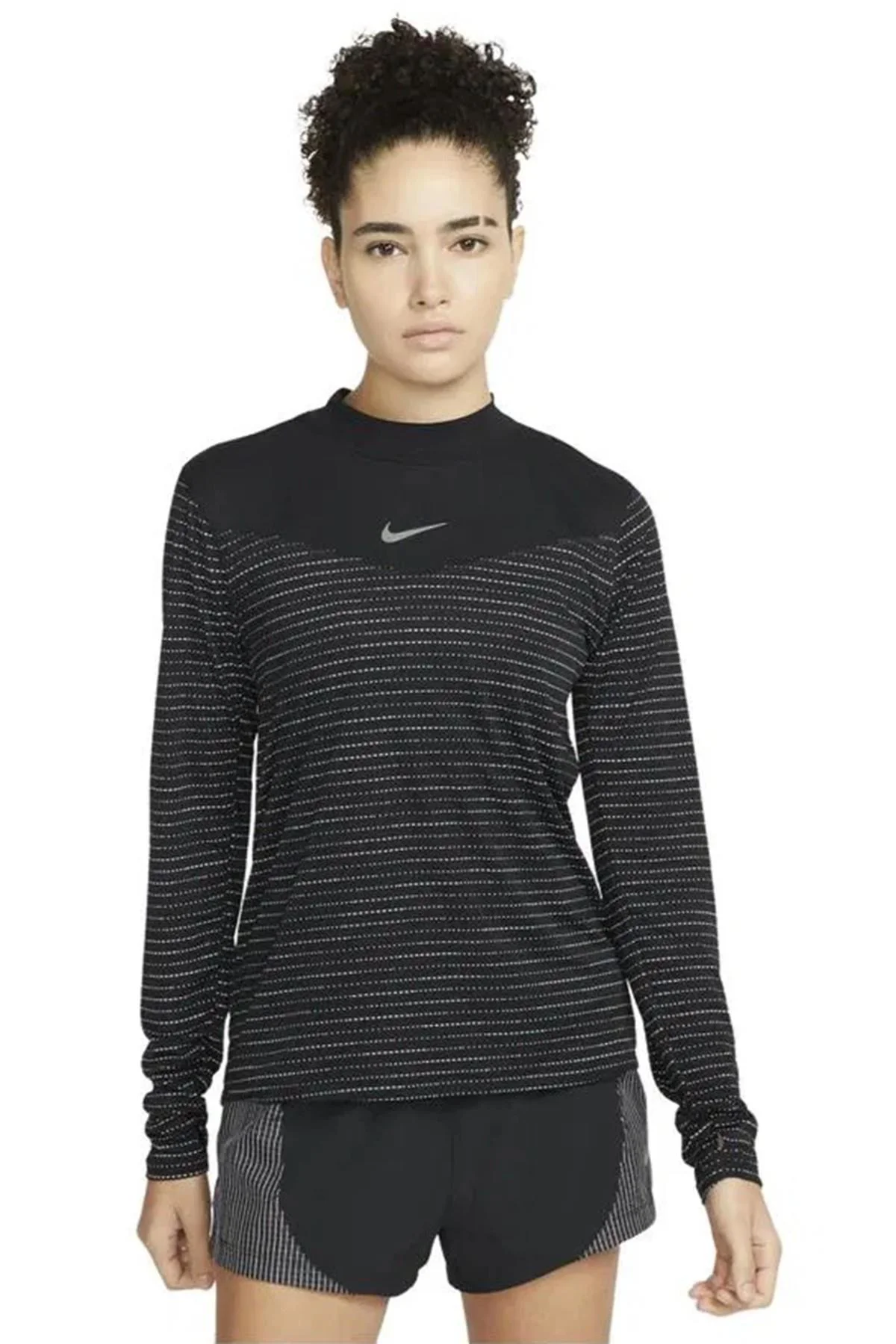 Nike Dri FİT Run Division Kadın Siyah Koşu Sweatshirt