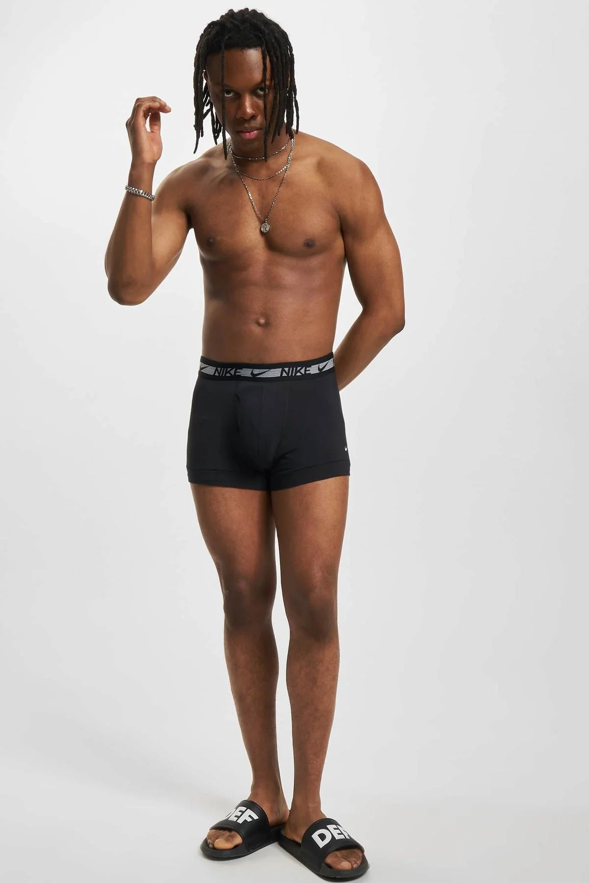 Nike Dri Fit Ultra Stretch 3 Pack Micro 3 lü Paket Kısa Boxer Siyah-Füme-Gri