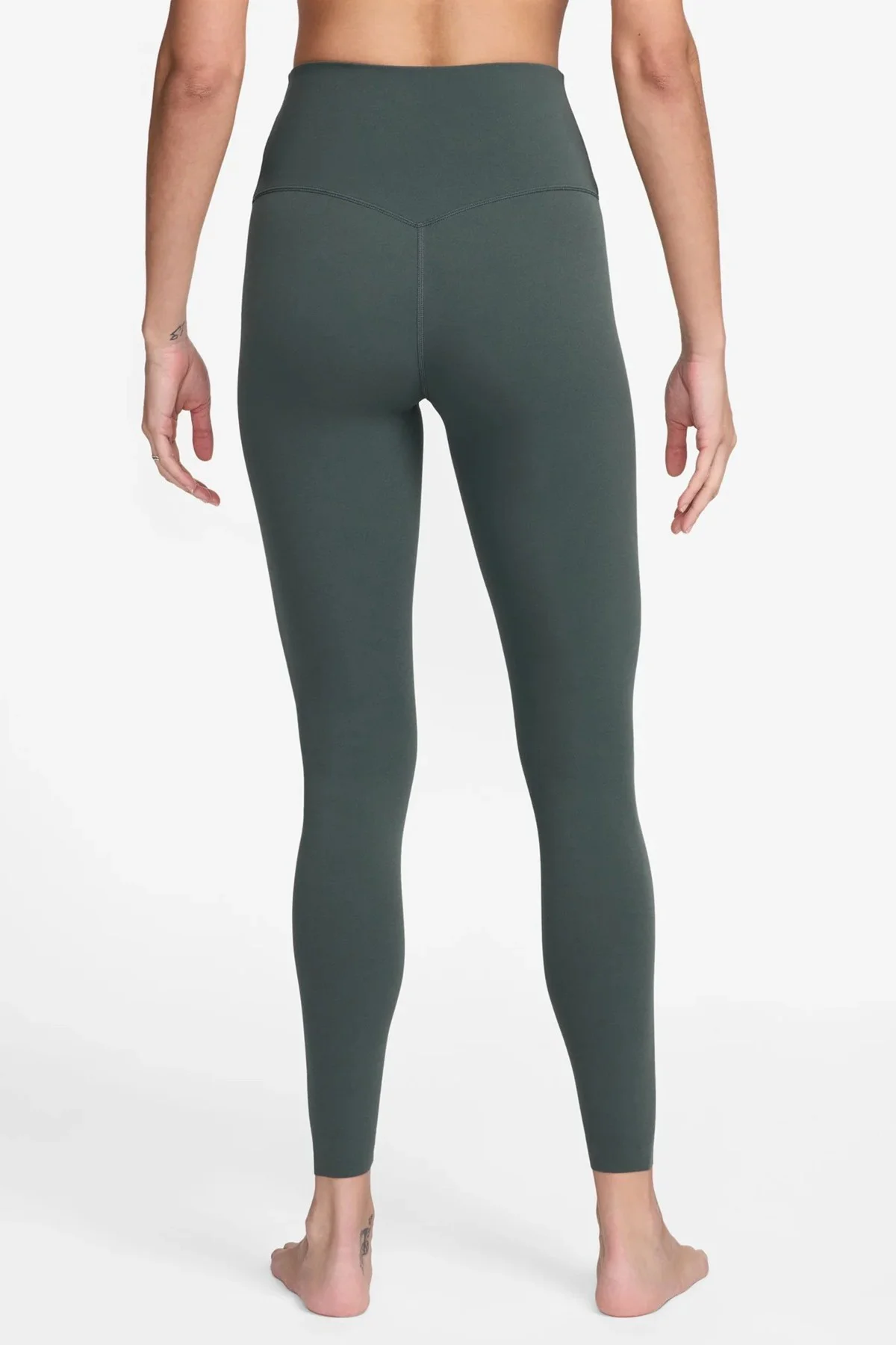 Nike Dri Fit Zenvy Gentle Support Infina Soft Womens Training Tight Yüksek Belli Toparlayıcı 7/8  Kadın Antreman Taytı Yeşil