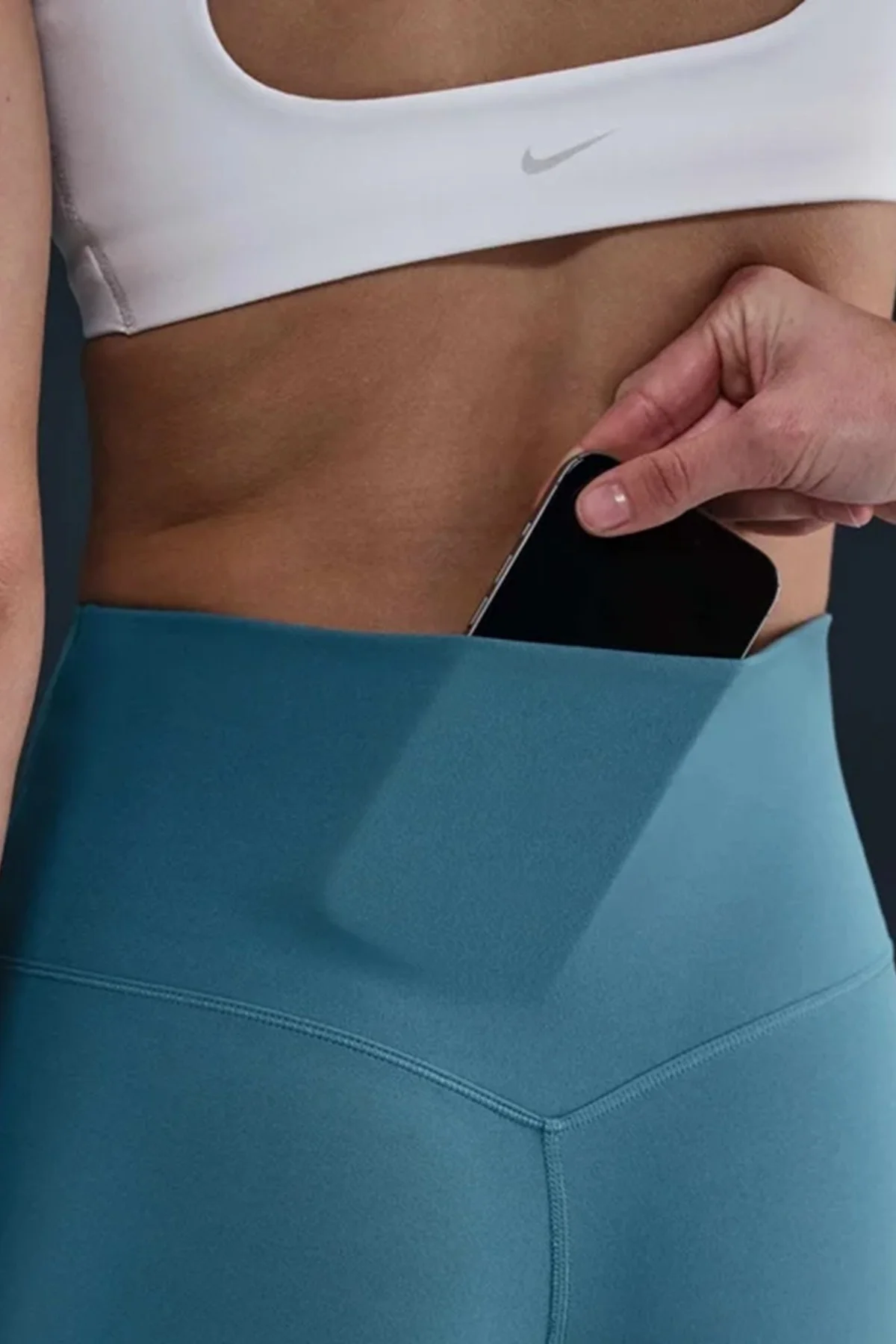 Nike Dri Fit Zenvy Gentle Support Infina Soft Womens Training Tight Yüksek Belli Toparlayıcı 7/8  Soft Kumaş Kadın Antreman Taytı Mavi Fiyatı, Yorumları ve Özellikleri