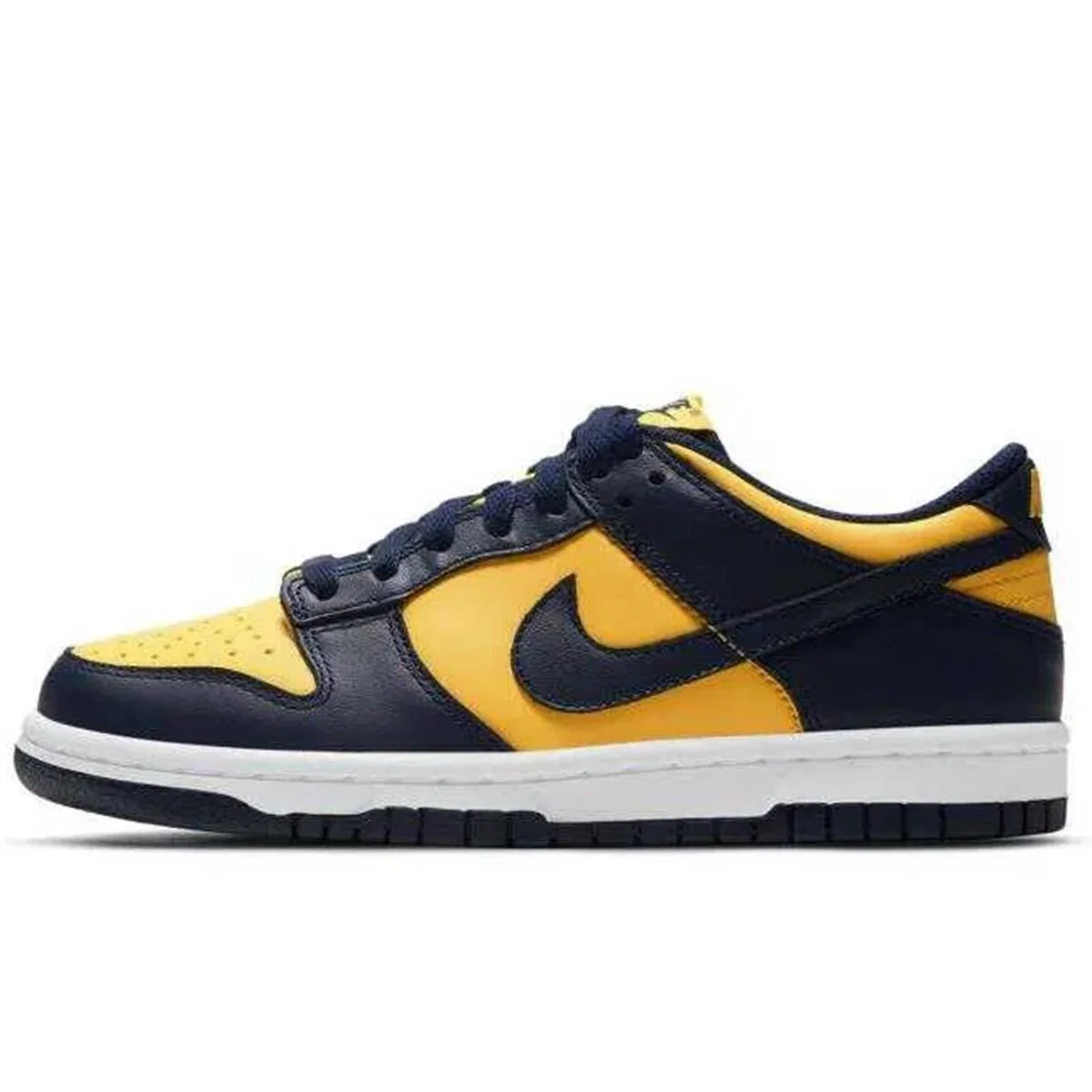 Nike Dunk Low GS Leather Unisex Sneaker Hakiki Deri Lacivert Sarı Günlük Spor Ayakkabı Fiyatı, Yorumları ve Özellikleri
