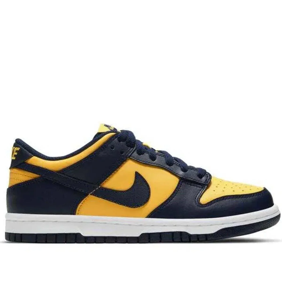 Nike Dunk Low GS Leather Unisex Sneaker Hakiki Deri Lacivert Sarı Günlük Spor Ayakkabı Fiyatı, Yorumları ve Özellikleri