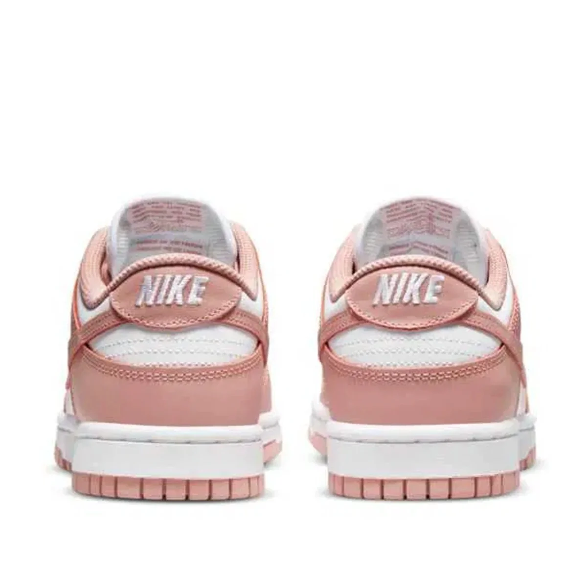 Nike Dunk Low Leather Unisex Sneaker Hakiki Deri Beyaz Pembe Spor Ayakkabı