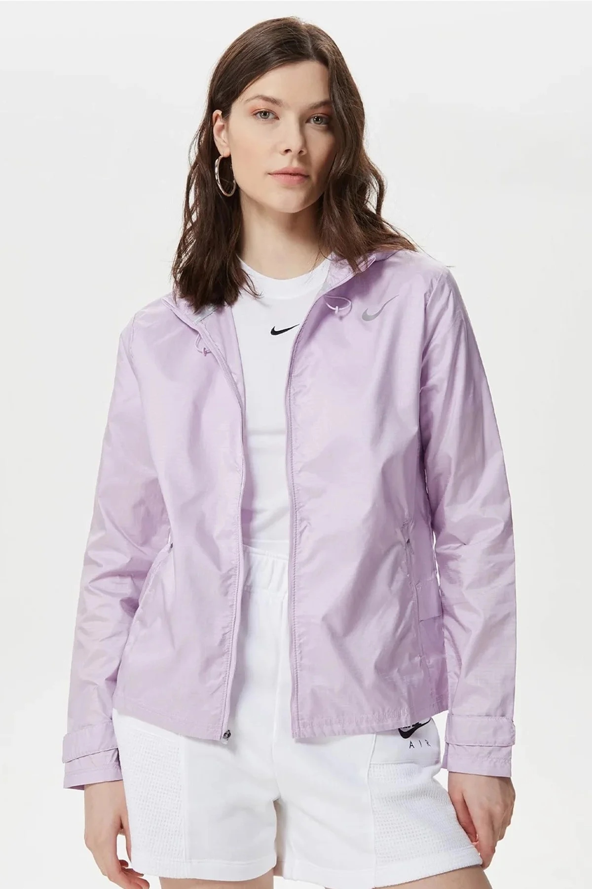 Nike Essential Running Full Zip Jacket Kapüşonlu Bol Cepli Kadın Koşu Ceketi Mor Fiyatı, Yorumları ve Özellikleri