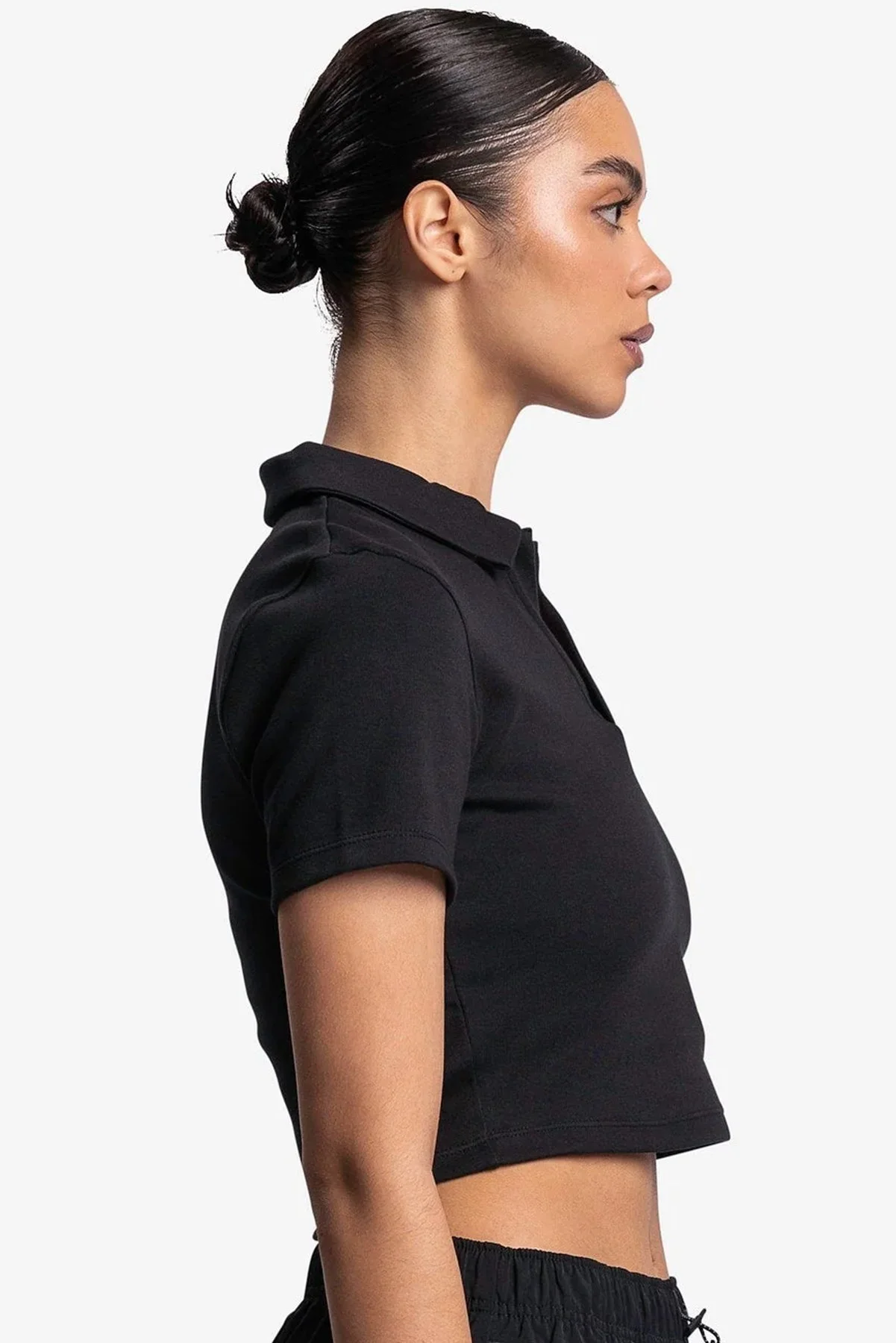 Nike Essential Swoosh Short Sleeve Polo Top Black Kadın Slim Fit Crop Polo Yaka Tişört Siyah Fiyatı, Yorumları ve Özellikleri