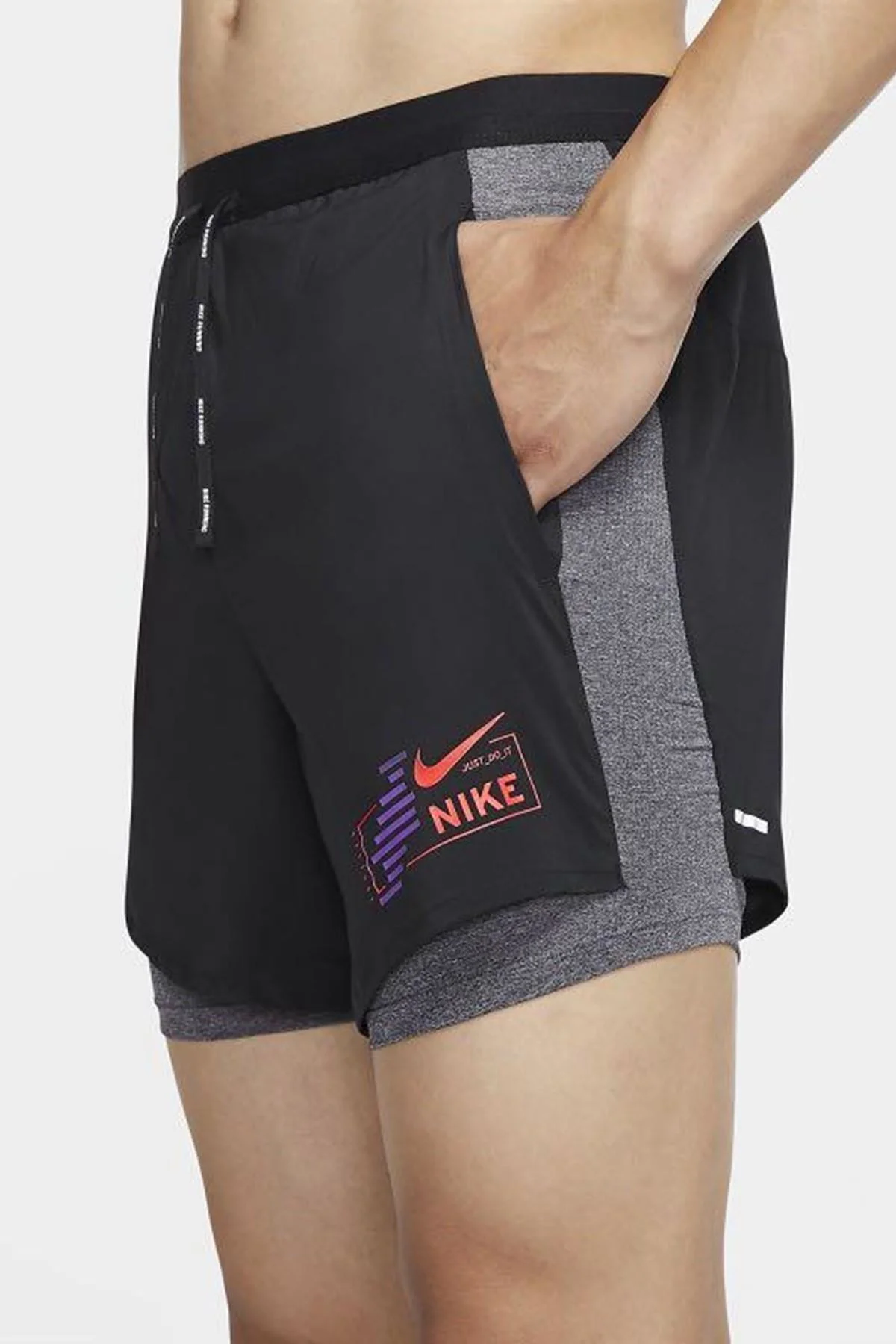 Nike Flex Stride Future Fast Reflektörlü Erkek Şort Siyah Nike Flex Stride Future Fast Reflektörlü Erkek Şort Siyah