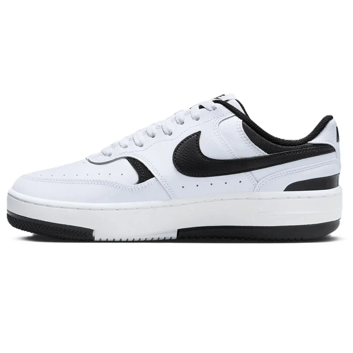 Nike Gamma Force Womens Leather Sneaker White Hakiki Deri Kadın Günlük Spor Ayakkabı Beyaz-Siyah