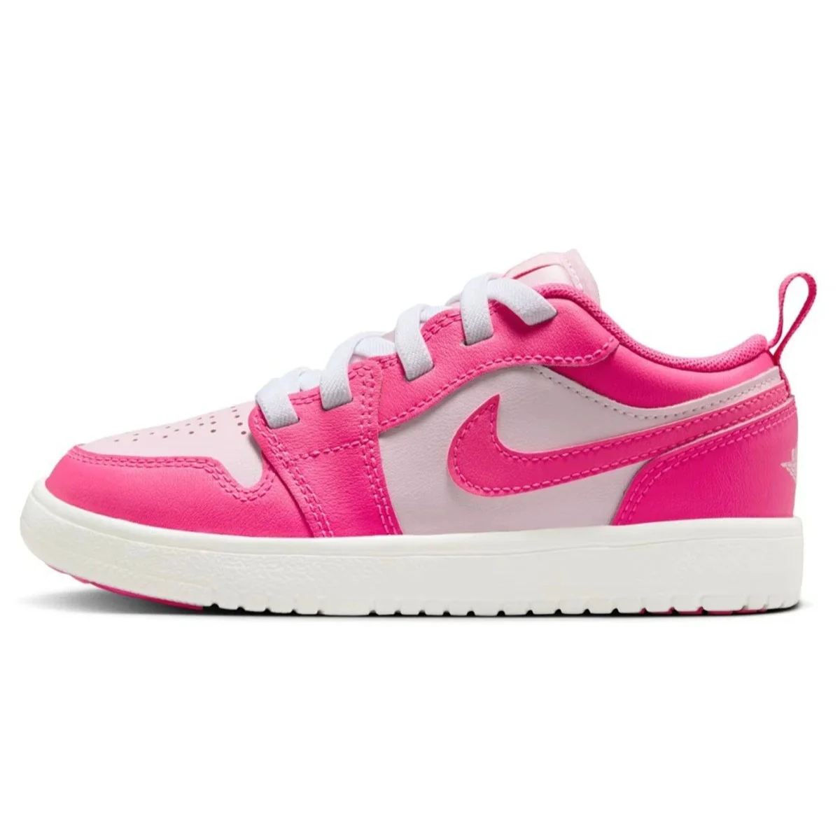 Nike Jordan 1 Low Alt Leather Sneakers Hakiki Deri Bantlı Cırtlı Kız Çocuk Spor Ayakkabı Pembe Nike Jordan 1 Low Alt Leather Sneakers Hakiki Deri Bantlı Cırtlı Kız Çocuk Spor Ayakkabı Pembe
