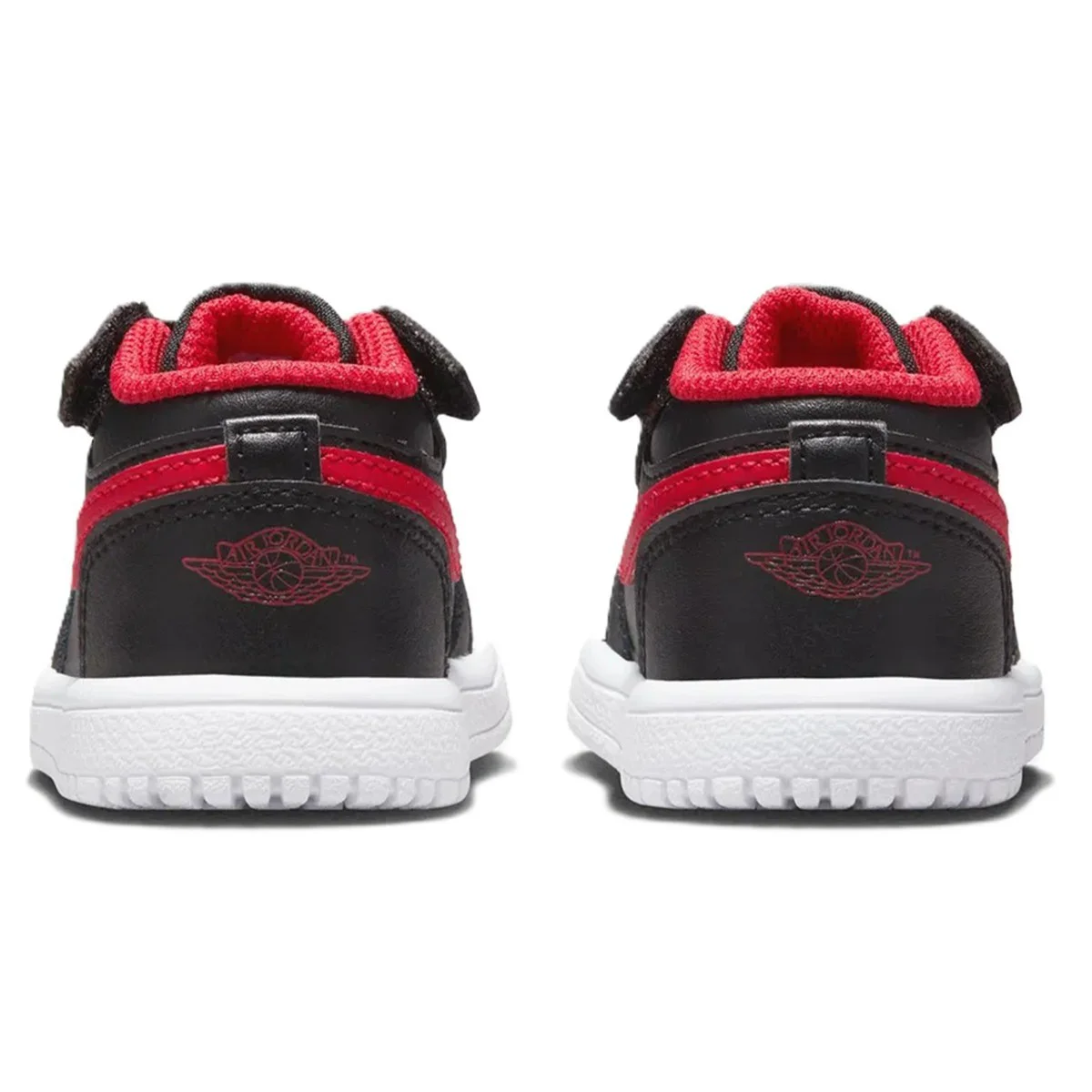 Nike Jordan 1 Low Alt Leather Sneakers Hakiki Deri Lastik Bağcıklı Cırtlı Çocuk Spor Ayakkabı Siyah Beyaz