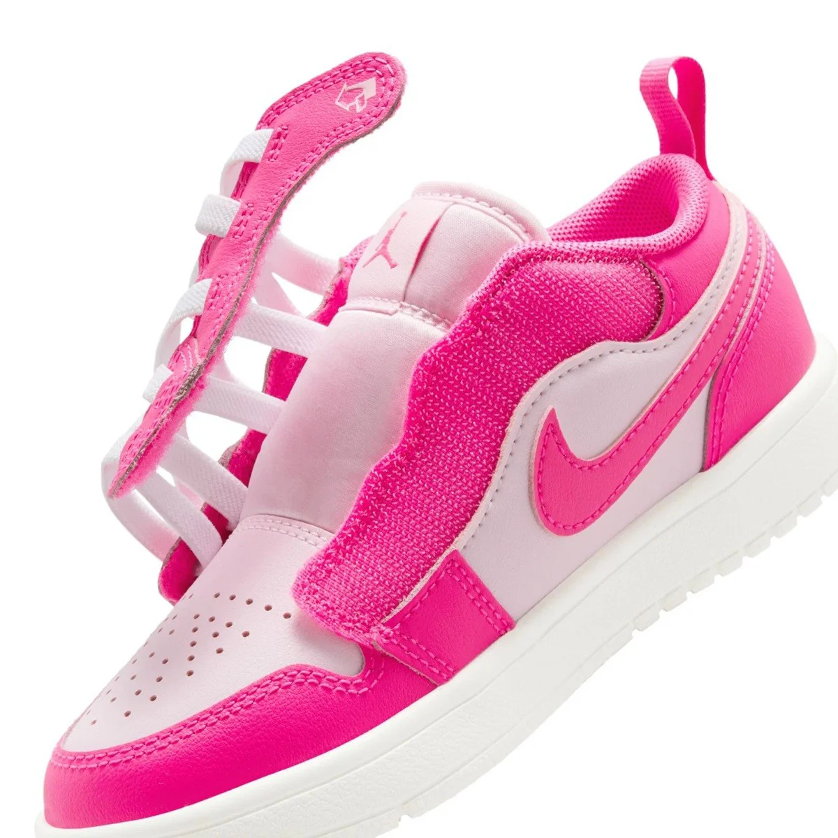 Nike Jordan 1 Low Alt Leather Sneakers Hakiki Deri Bantlı Cırtlı Kız Çocuk Spor Ayakkabı Pembe Nike Jordan 1 Low Alt Leather Sneakers Hakiki Deri Bantlı Cırtlı Kız Çocuk Spor Ayakkabı Pembe