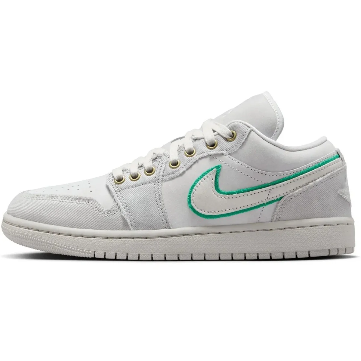 Nike Jordan 1 Low Special Edition Leather Mens Sneaker Hakiki Deri Erkek Günlük Spor Ayakkabı Gri Yeşil
