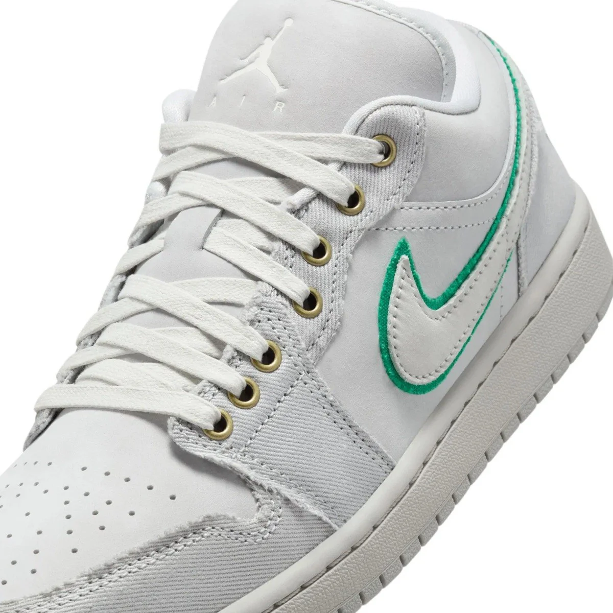 Nike Jordan 1 Low Special Edition Leather Mens Sneaker Hakiki Deri Erkek Günlük Spor Ayakkabı Gri Yeşil