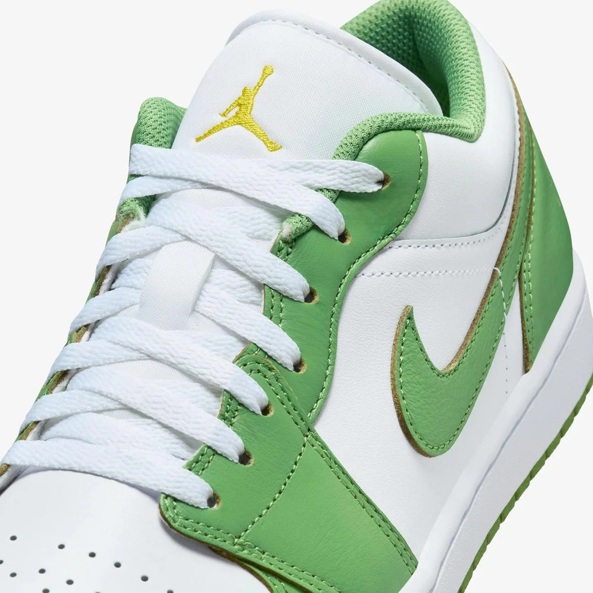 Nike Jordan 1 Low Special Edition Leather Mens Sneaker Hakiki Deri Erkek Günlük Spor Ayakkabı Beyaz Yeşil
