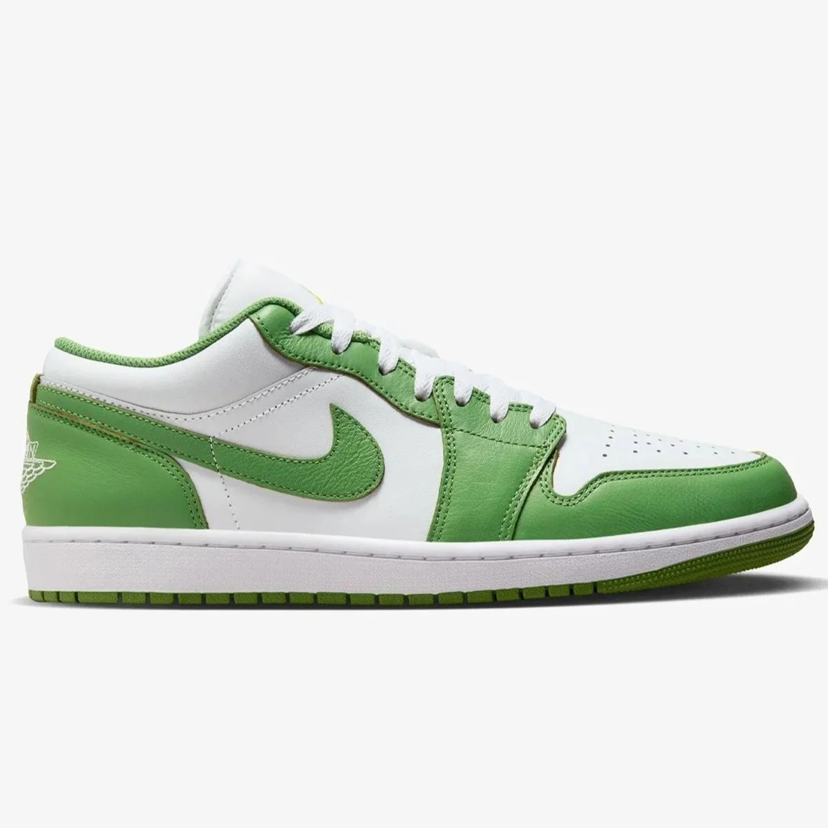 Nike Jordan 1 Low Special Edition Leather Mens Sneaker Hakiki Deri Erkek Günlük Spor Ayakkabı Beyaz Yeşil